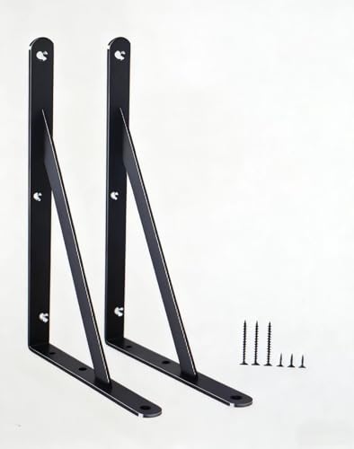 Heavy Duty Shelf Brackets with Screws Shelf Support Angle Brackets for Shelves