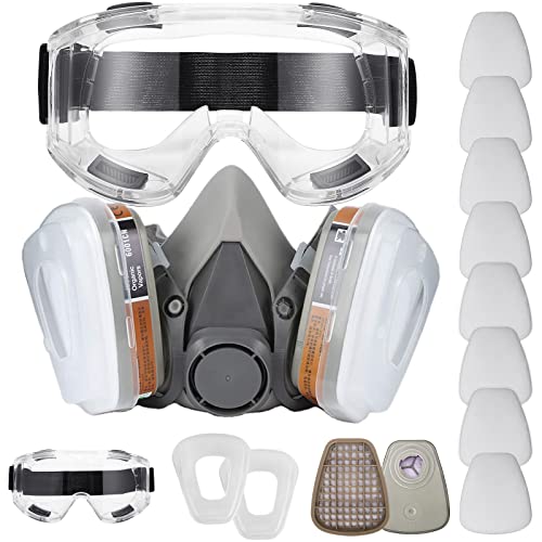 NC Reusable Respirator Mask Set with Safety Glasses