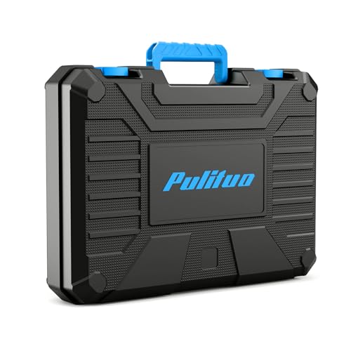 PULITUO 20V Cordless Drill/Driver, 2 Batteries Electric Screwdriver, 30Nm Power Drill Driver, 21+1 Torque, 2 Speed, 3/8"Keyless Chuck, power drill with LED Light
