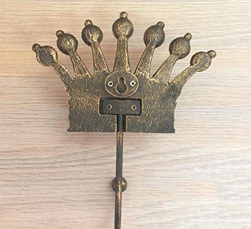 Vintage Crown Decorative Wall Hooks with Screws Set of 3