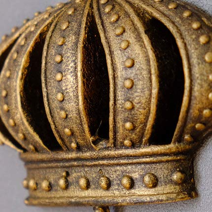 Vintage Crown Decorative Wall Hooks with Screws Set of 3