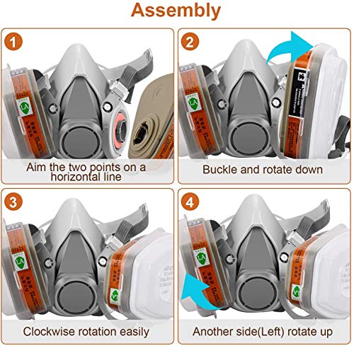 NC Reusable Respirator Mask Set with Safety Glasses