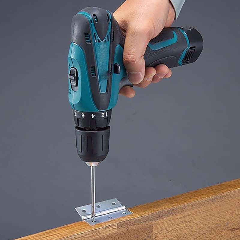 Handheld Cordless Driver Drill 12V Electric Screwdriver Two Speed Adjustable Lithium Battery Drill Tool Only (D)