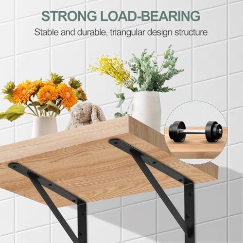 Heavy Duty Shelf Brackets with Screws Shelf Support Angle Brackets for Shelves