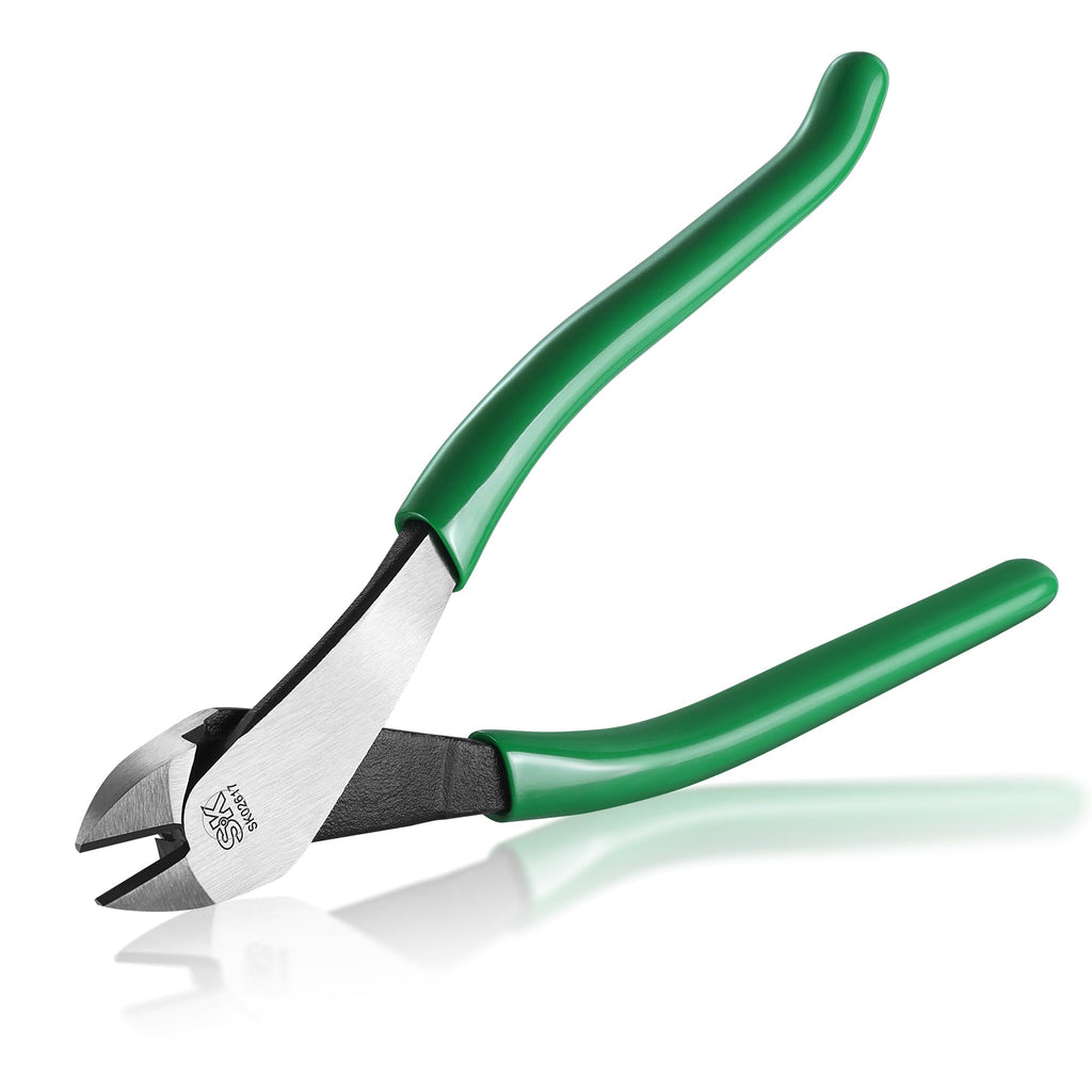 SK 9-Inch Ironworker's Pliers & Angled Diagonal Plier, Premium CR-V Construction, Side Cutters with Hook Bend Handle