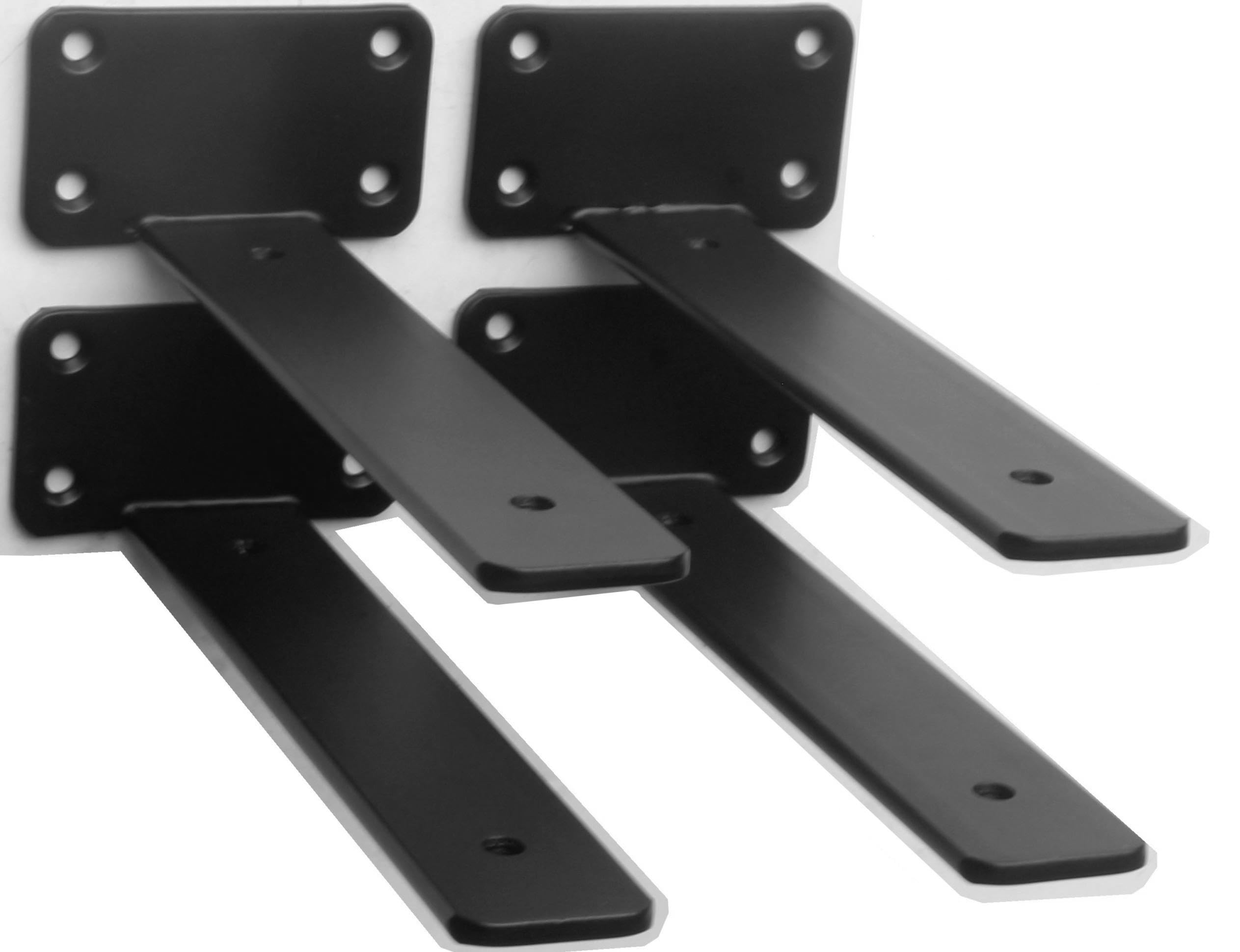 Hidden L Floating Shelf Brackets 1/5-Inch Thick Iron