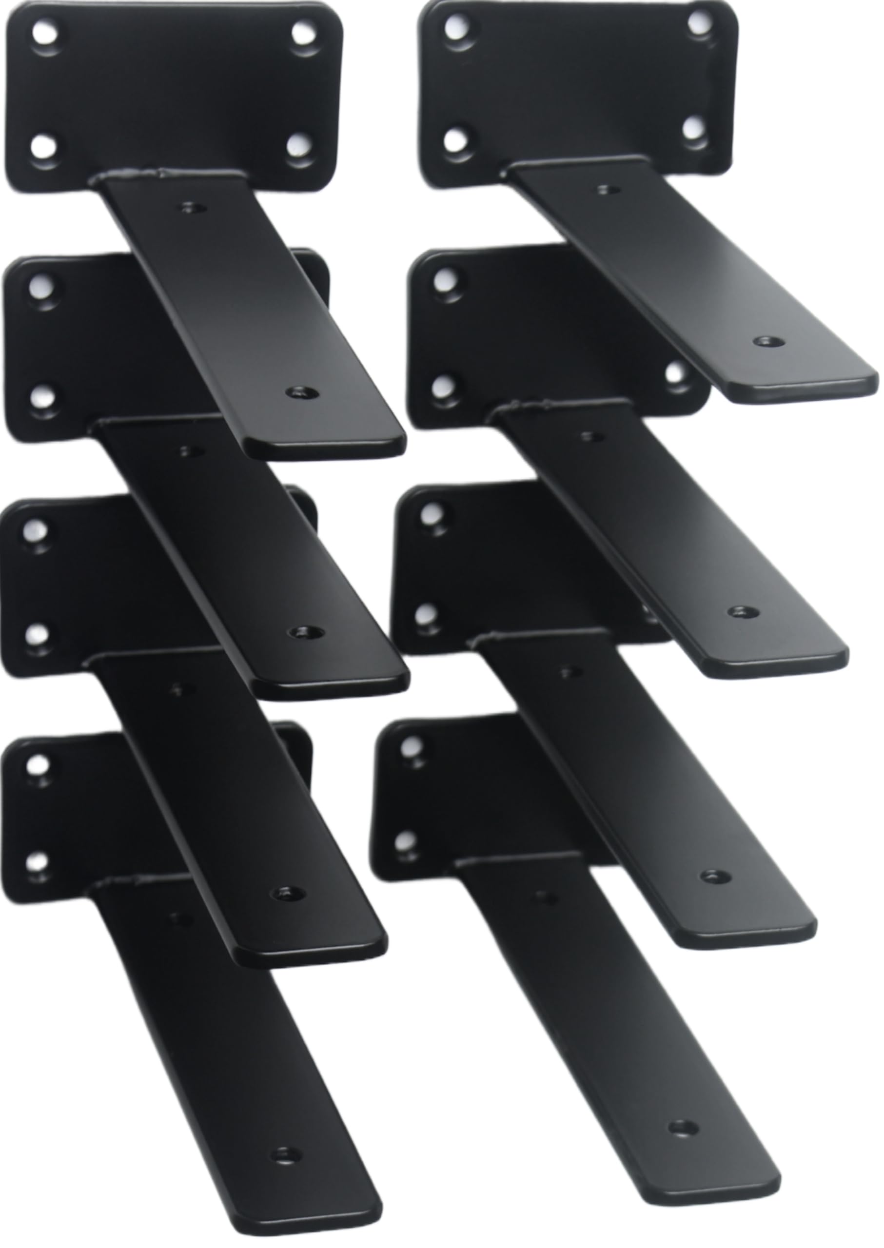 Hidden L Floating Shelf Brackets 1/5-Inch Thick Iron