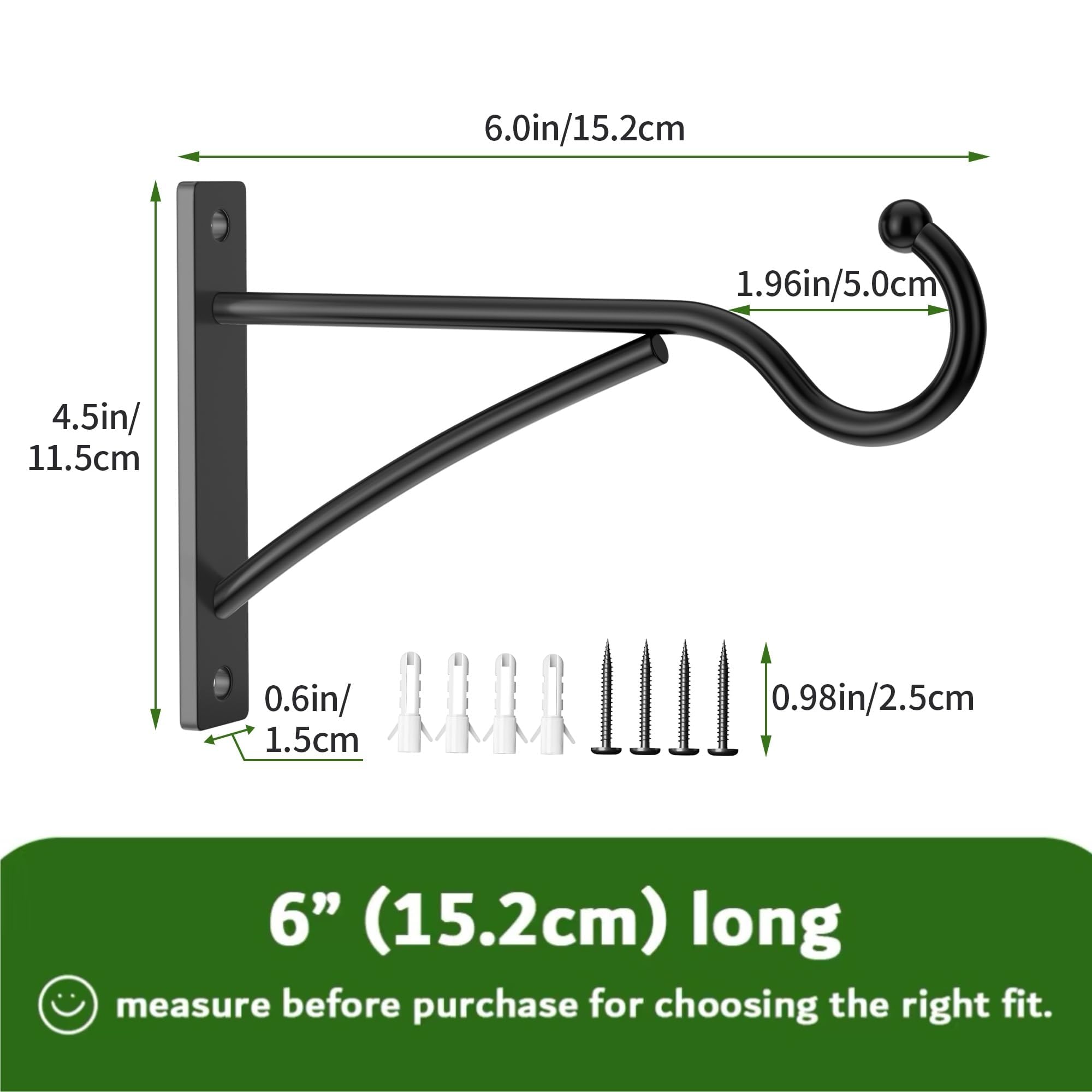 saffruff Outdoor Plant Hanging Hooks for Wall