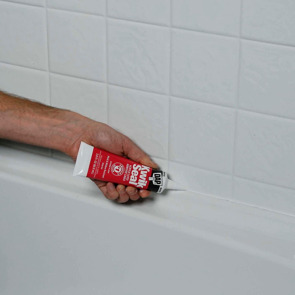 DAP Kwik Seal Kitchen & Bath Adhesive Caulk, White, 2.8 oz (7079800954)