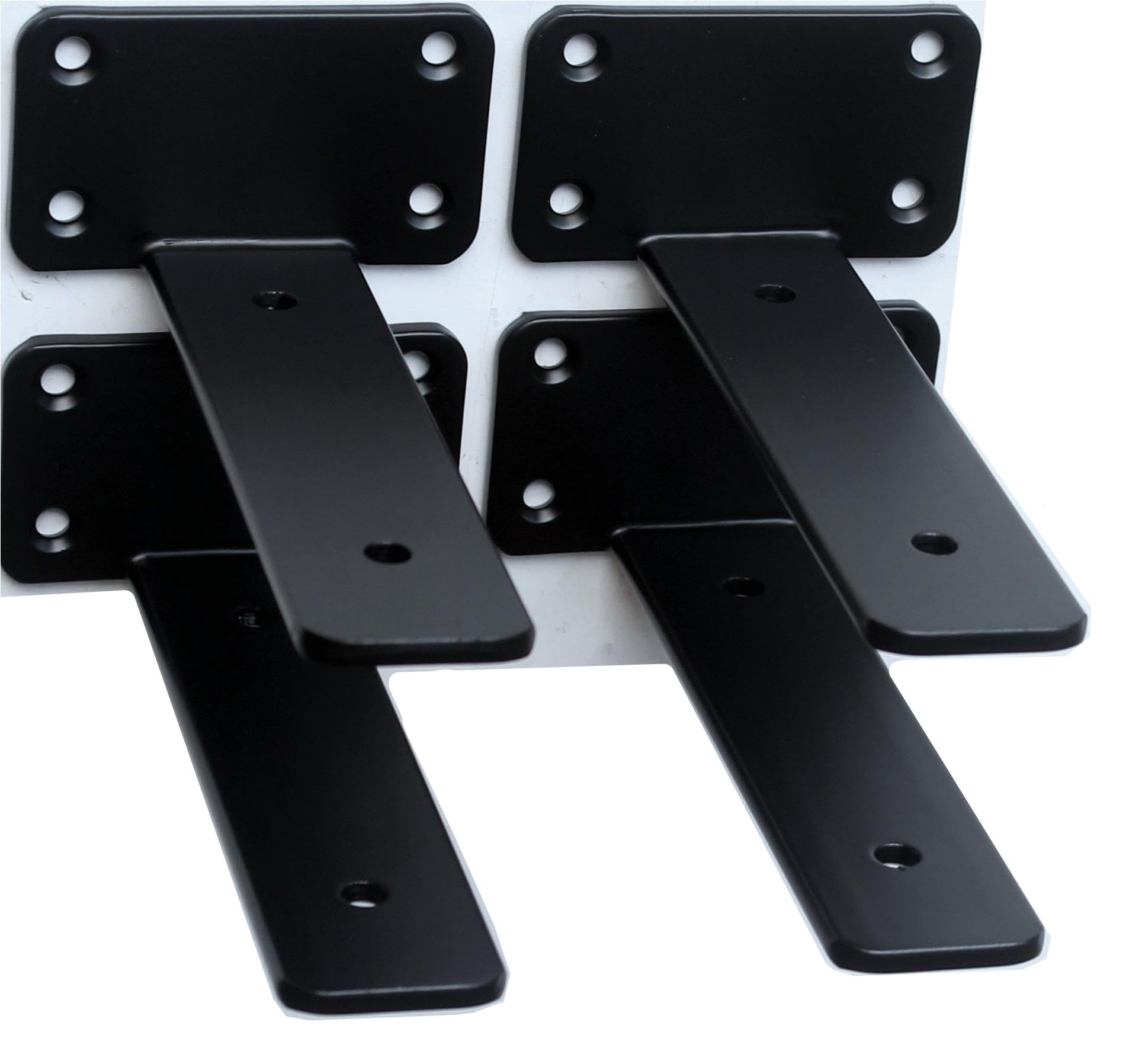 Hidden L Floating Shelf Brackets 1/5-Inch Thick Iron