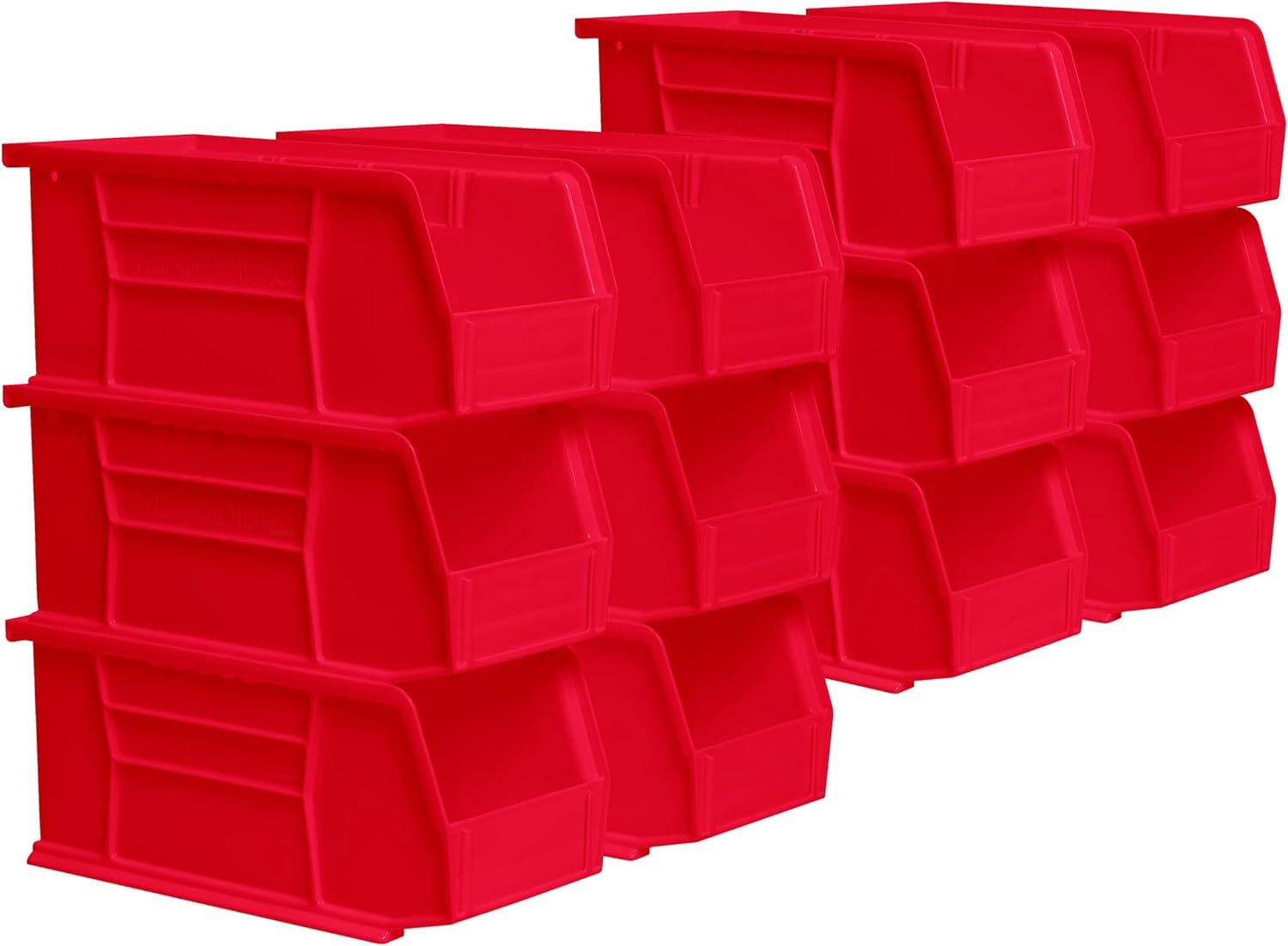 Akro-Mils 12-Pack Stackable Plastic Storage Bins