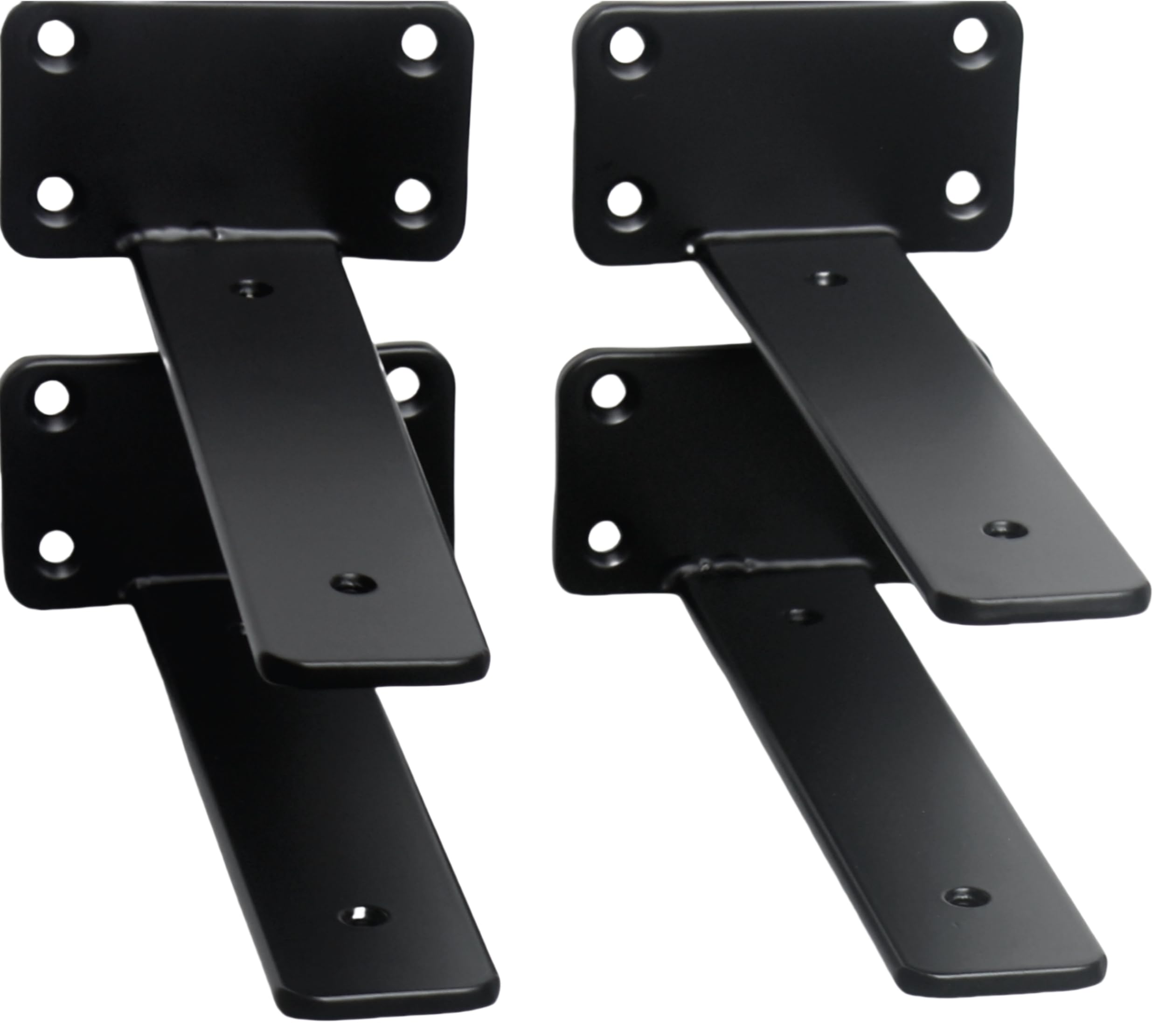 Hidden L Floating Shelf Brackets 1/5-Inch Thick Iron