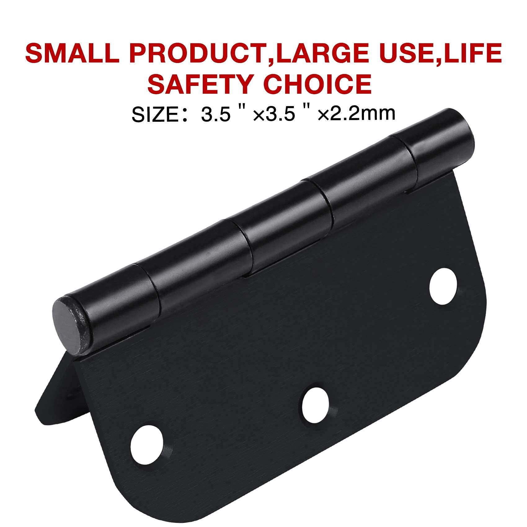 3.5-Inch Interior Door Hinges with Rounded Corners