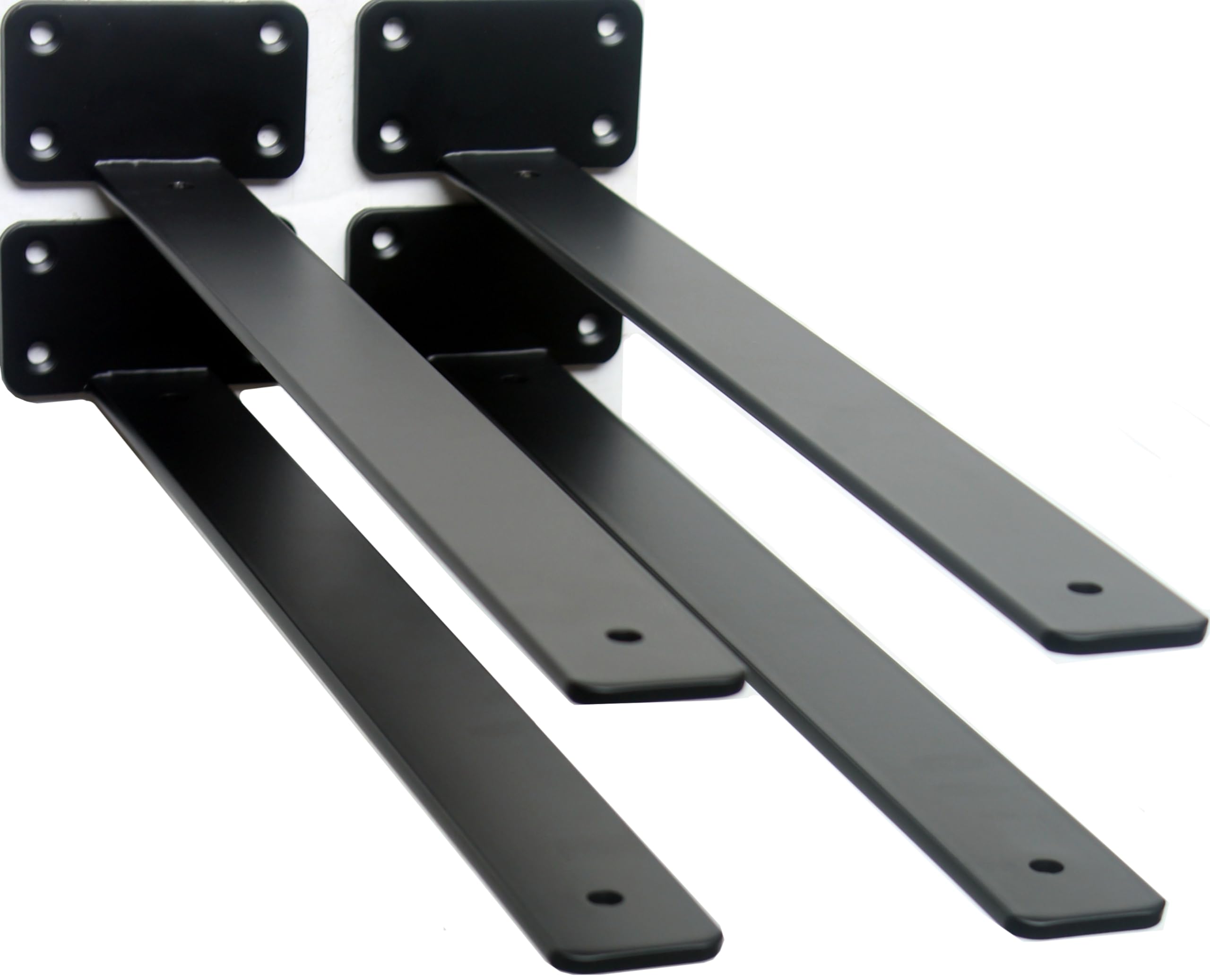 Hidden L Floating Shelf Brackets 1/5-Inch Thick Iron