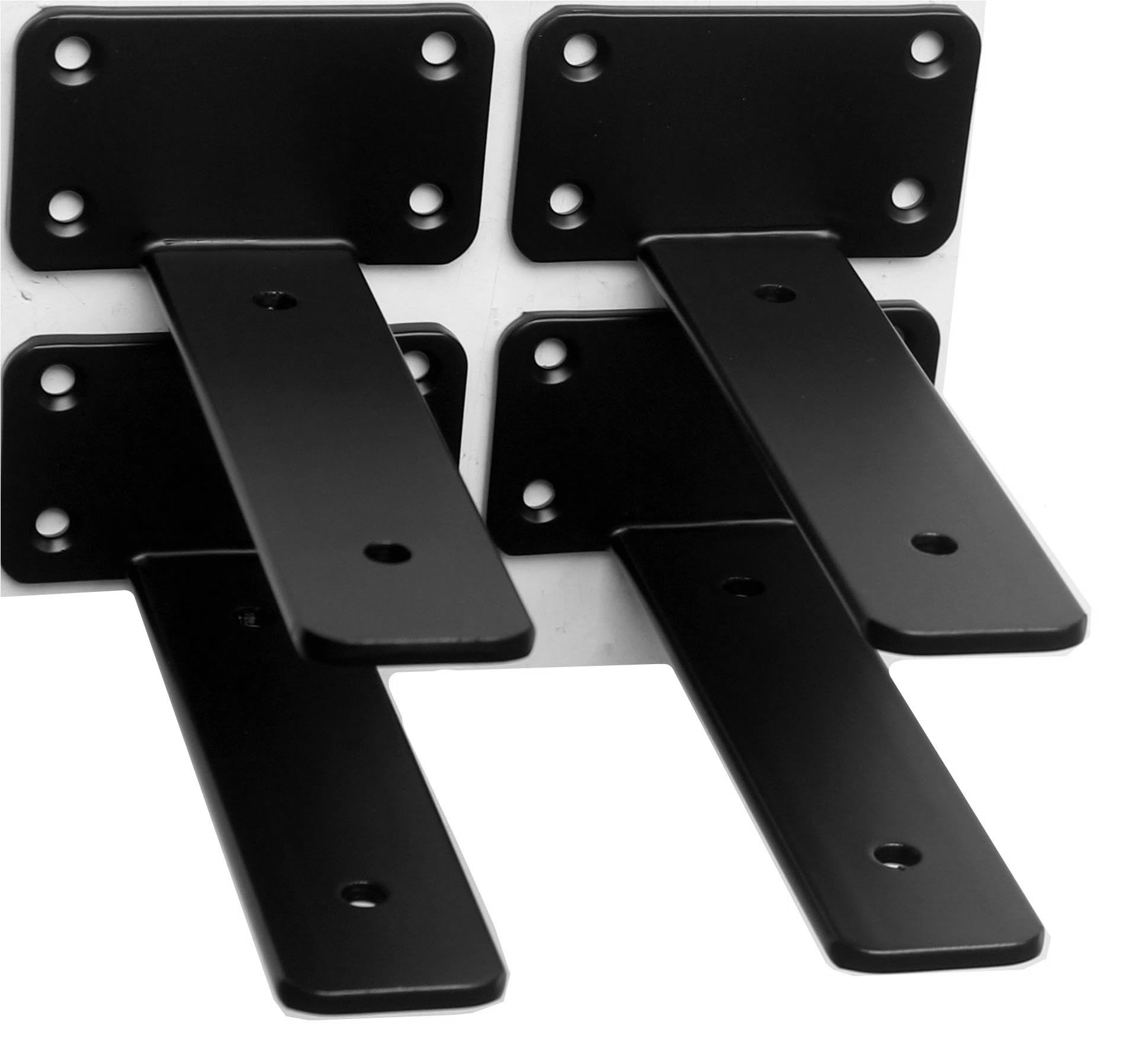 Hidden L Floating Shelf Brackets 1/5-Inch Thick Iron