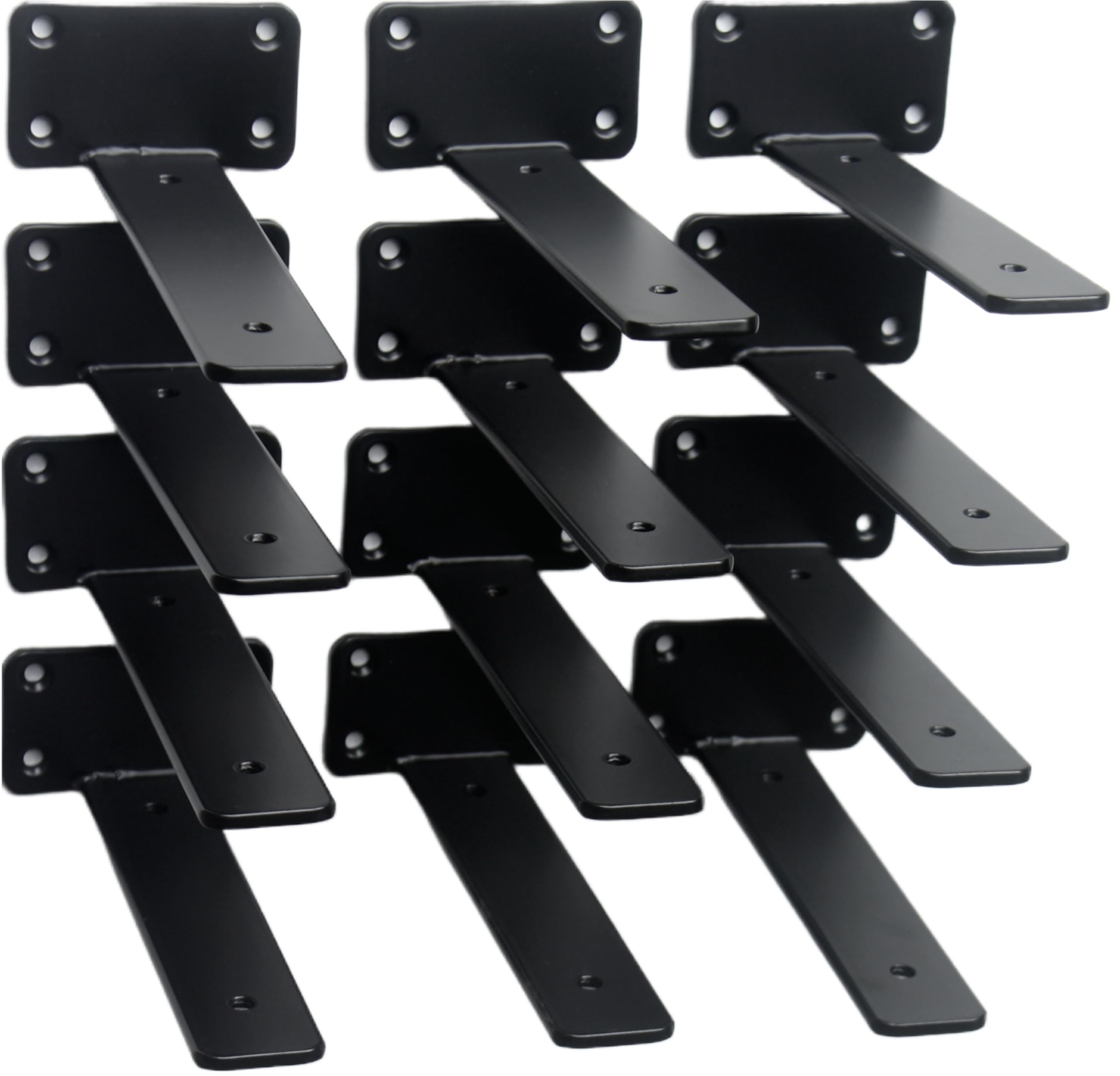 Hidden L Floating Shelf Brackets 1/5-Inch Thick Iron