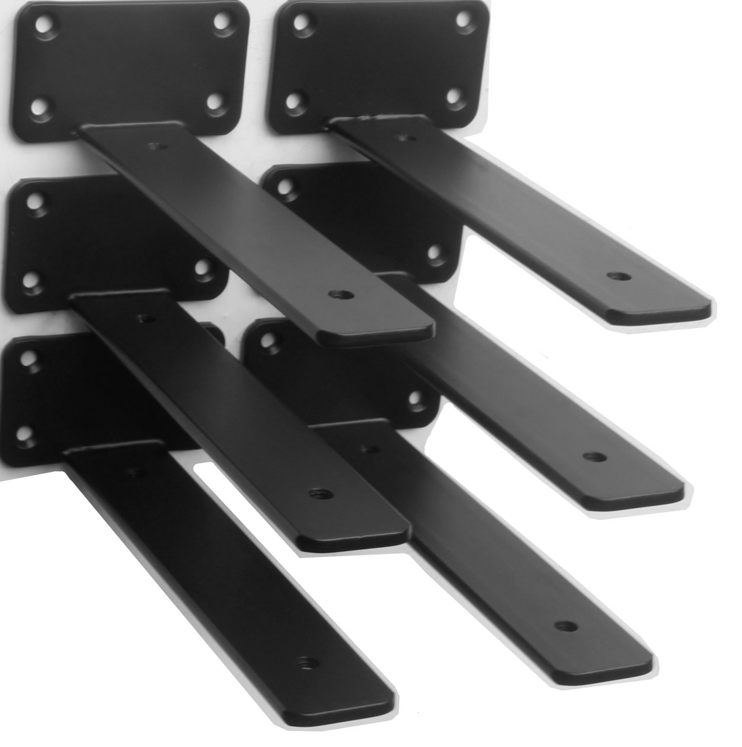 Hidden L Floating Shelf Brackets 1/5-Inch Thick Iron