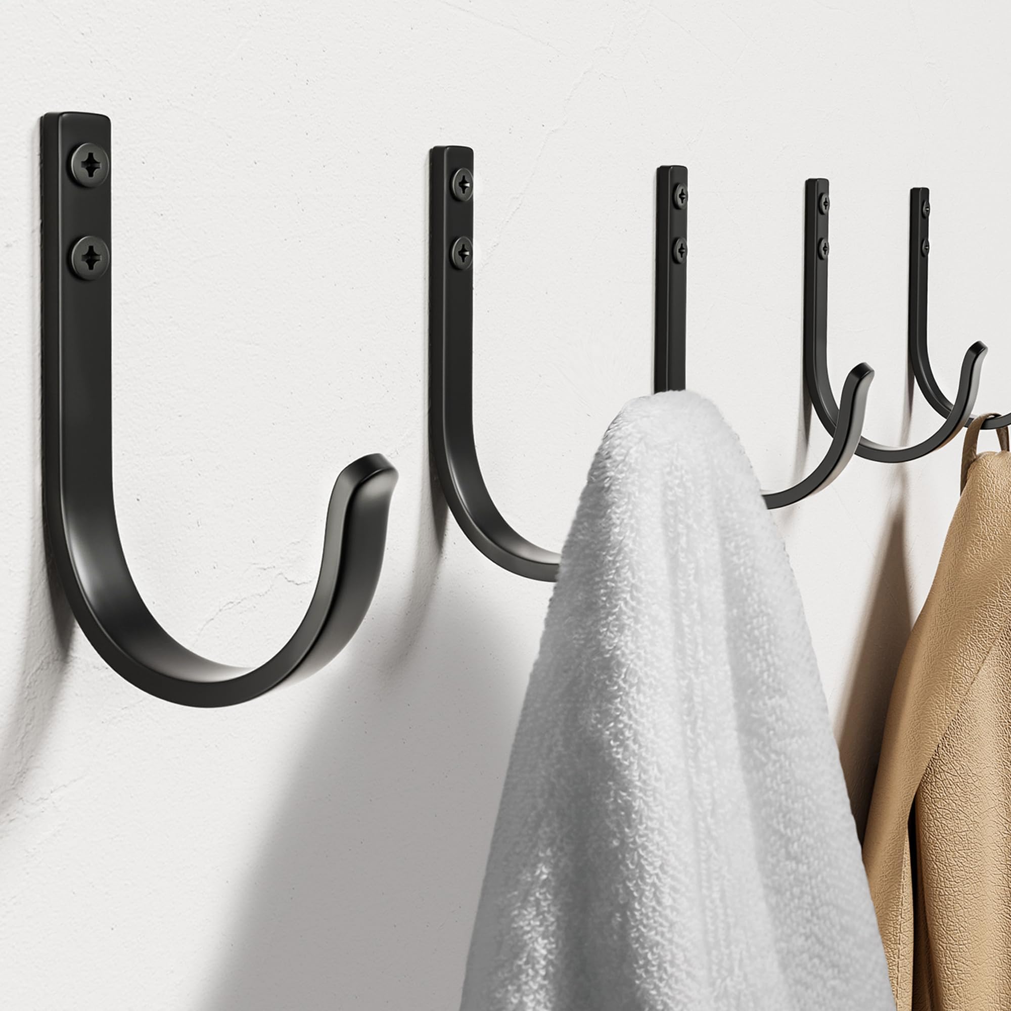 Josmimic 22 lb Metal Wall Hooks for Towels and Coats