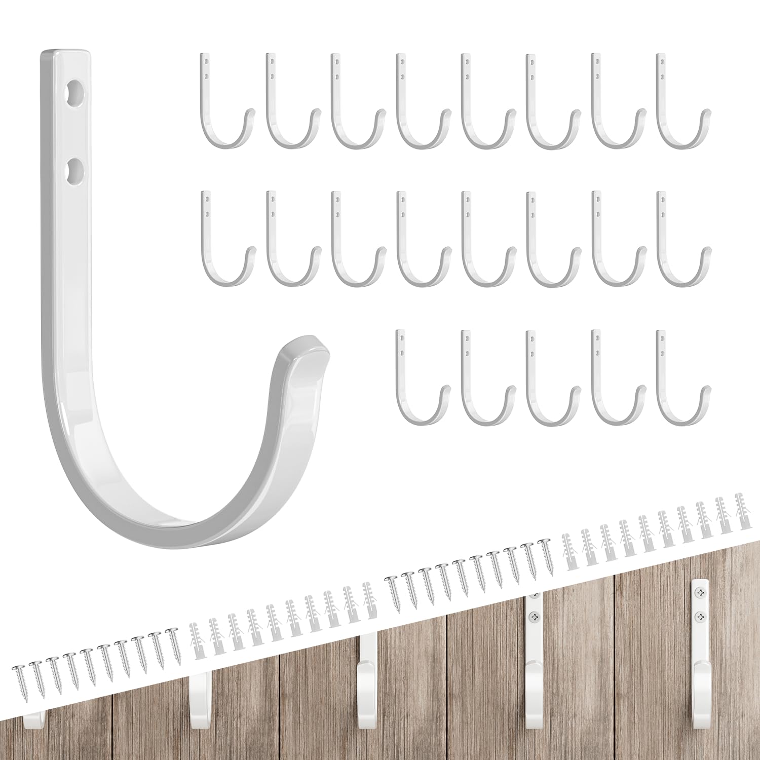 Josmimic 22 lb Metal Wall Hooks for Towels and Coats