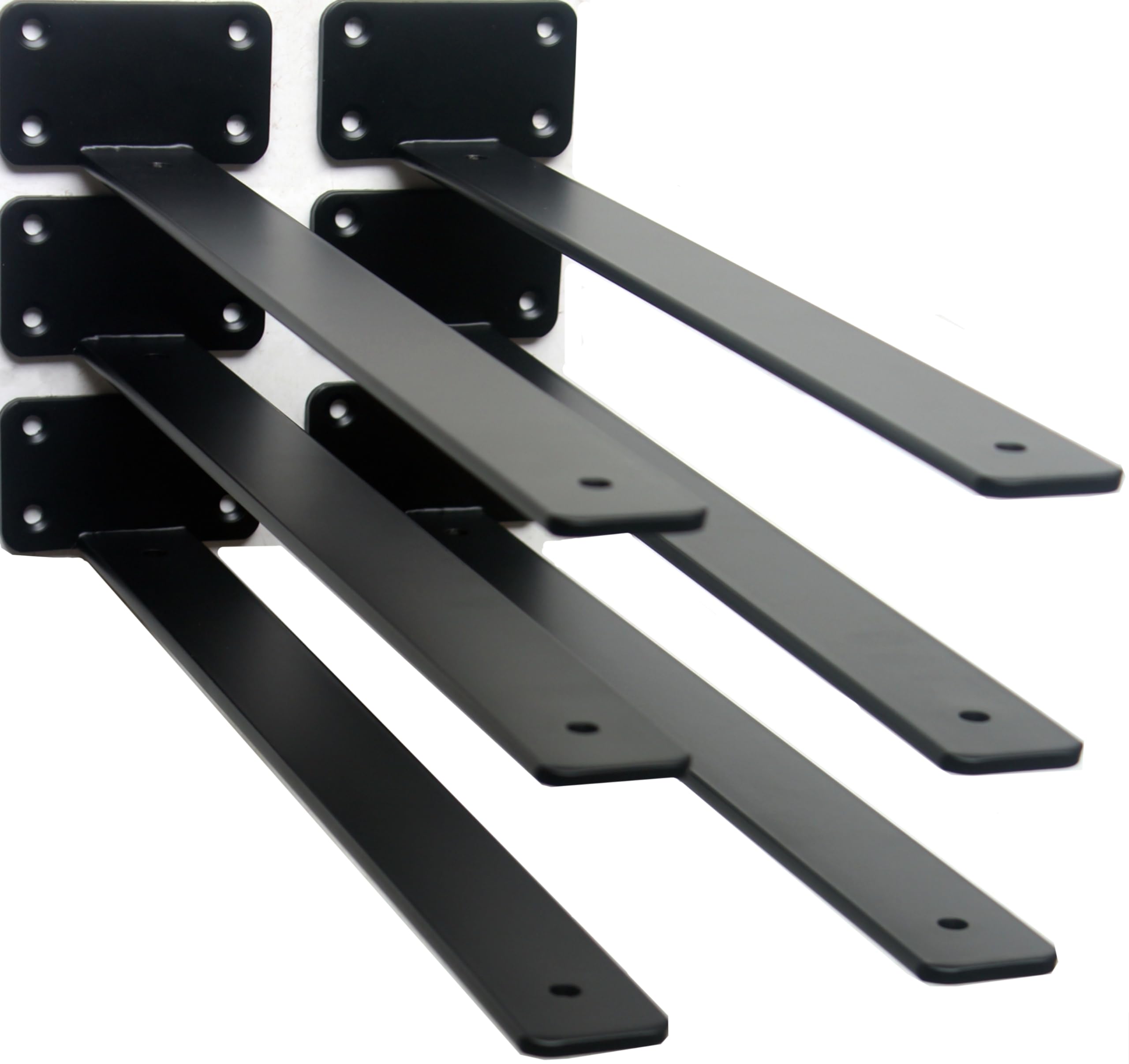 Hidden L Floating Shelf Brackets 1/5-Inch Thick Iron
