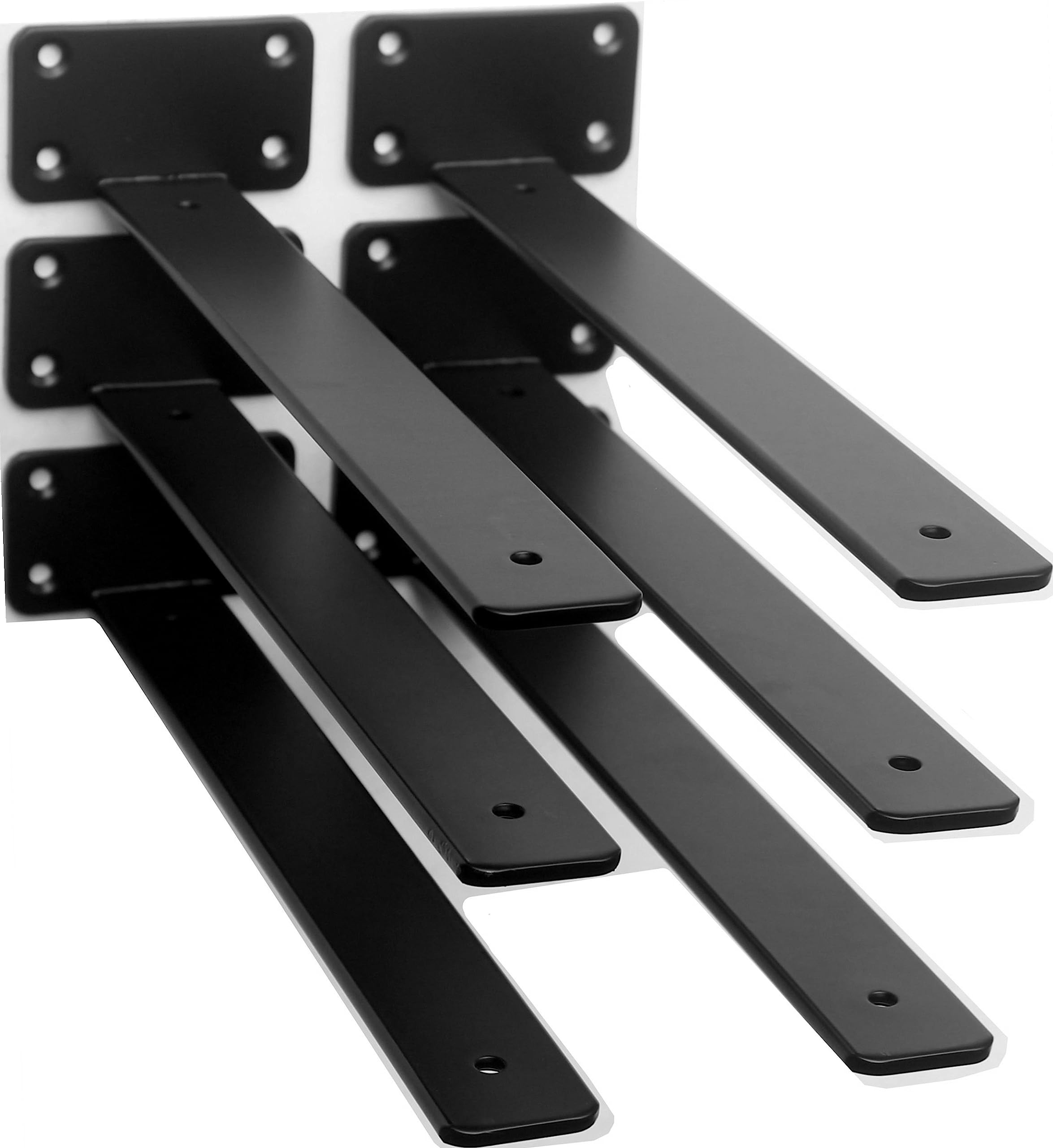Hidden L Floating Shelf Brackets 1/5-Inch Thick Iron