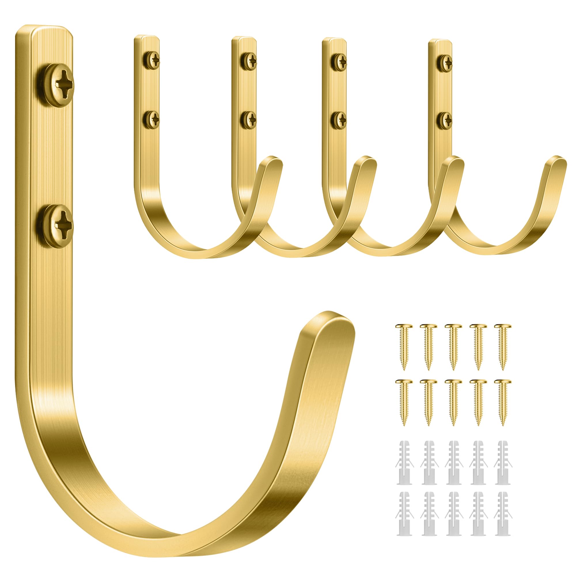 Josmimic 22 lb Metal Wall Hooks for Towels and Coats