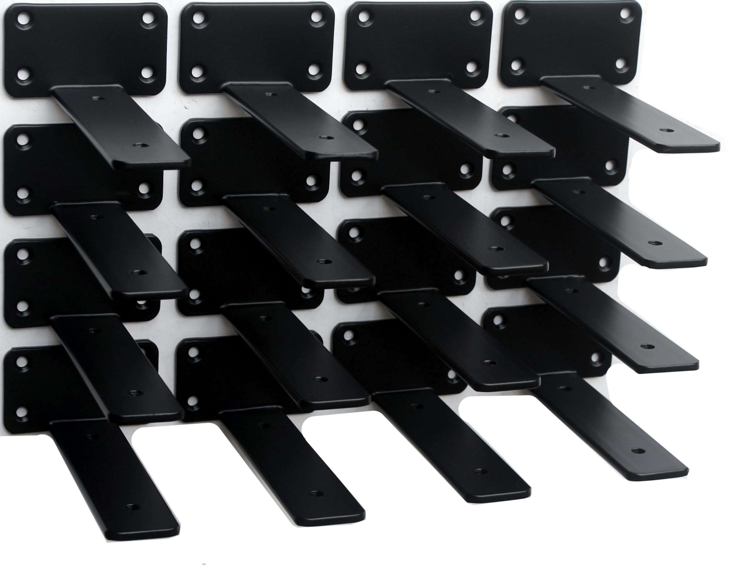 Hidden L Floating Shelf Brackets 1/5-Inch Thick Iron