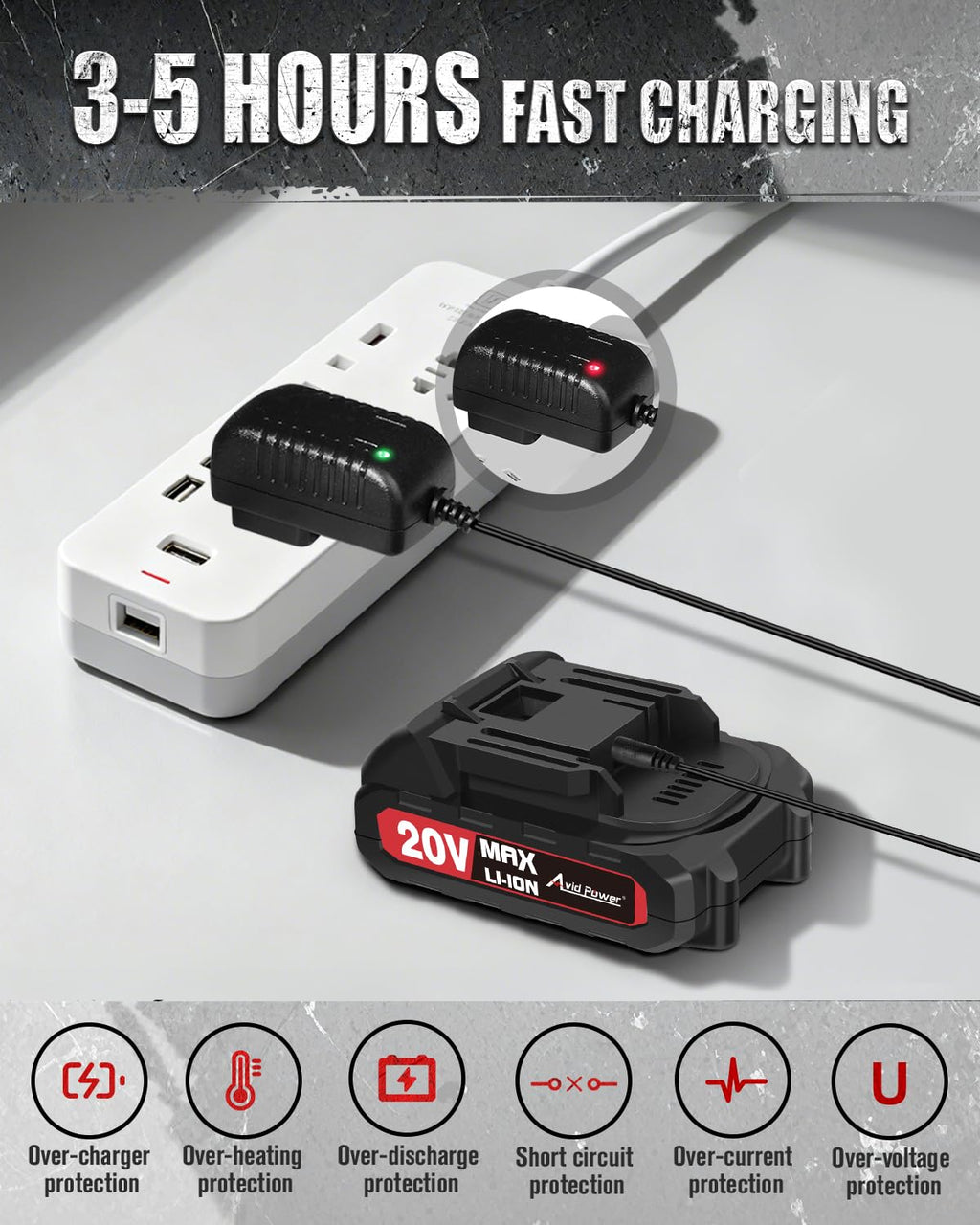 AVID POWER 20V Brushless Cordless Drill Set