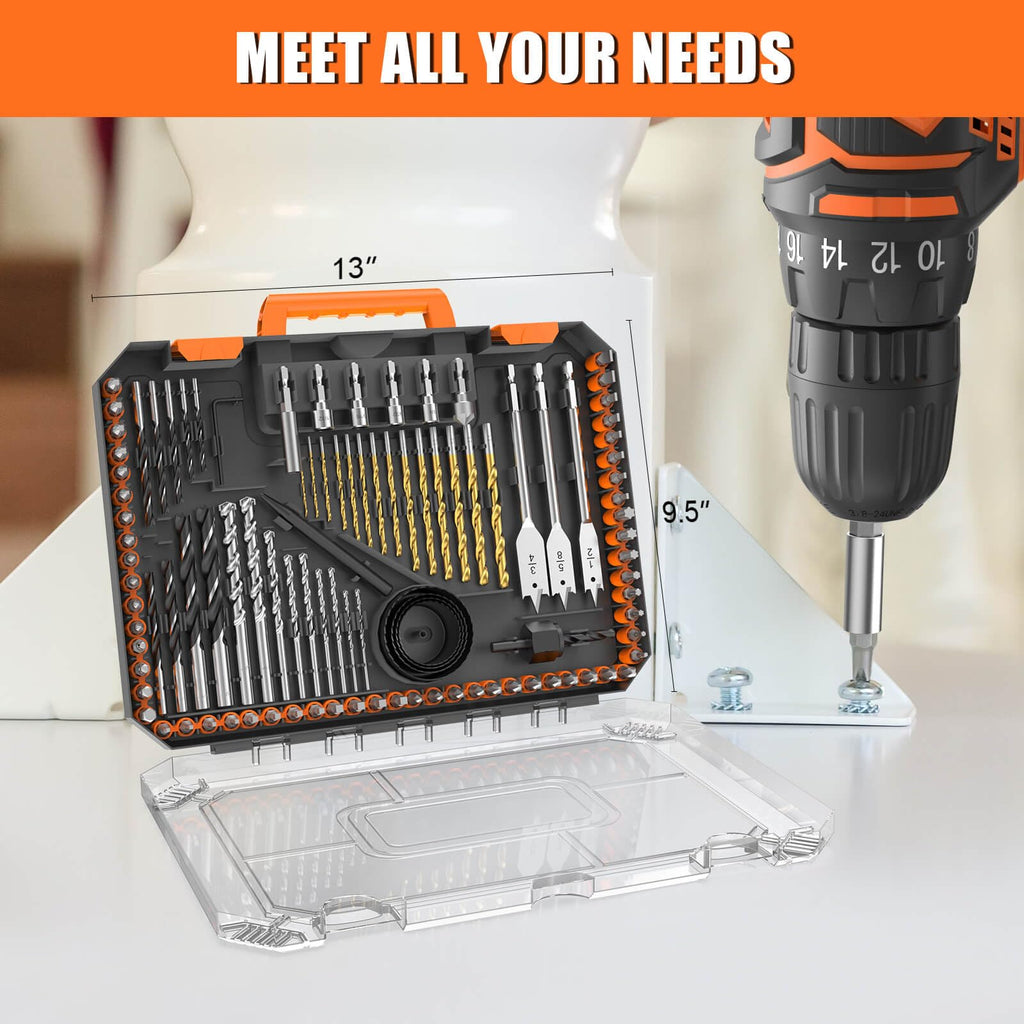 ENERTWIST Drill and Driver Bit Set with Tough Case