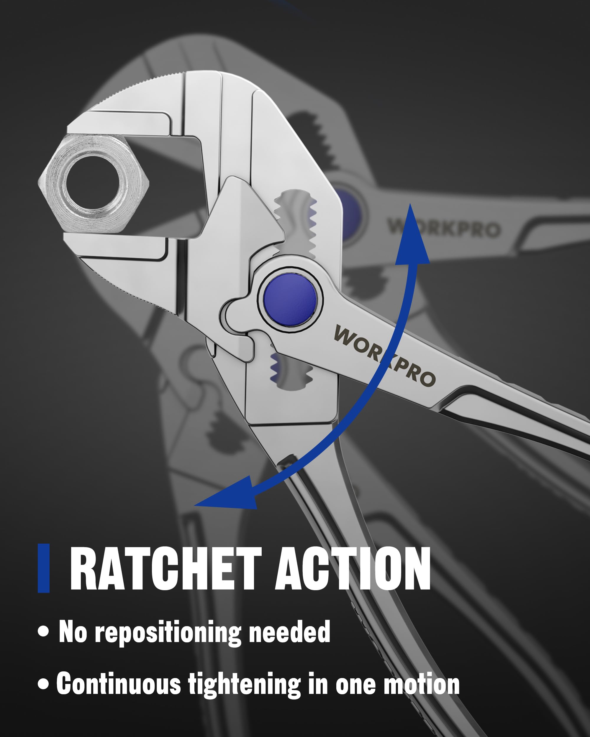 WORKPRO Mini Pliers Wrench for Adjustable Grip Tools