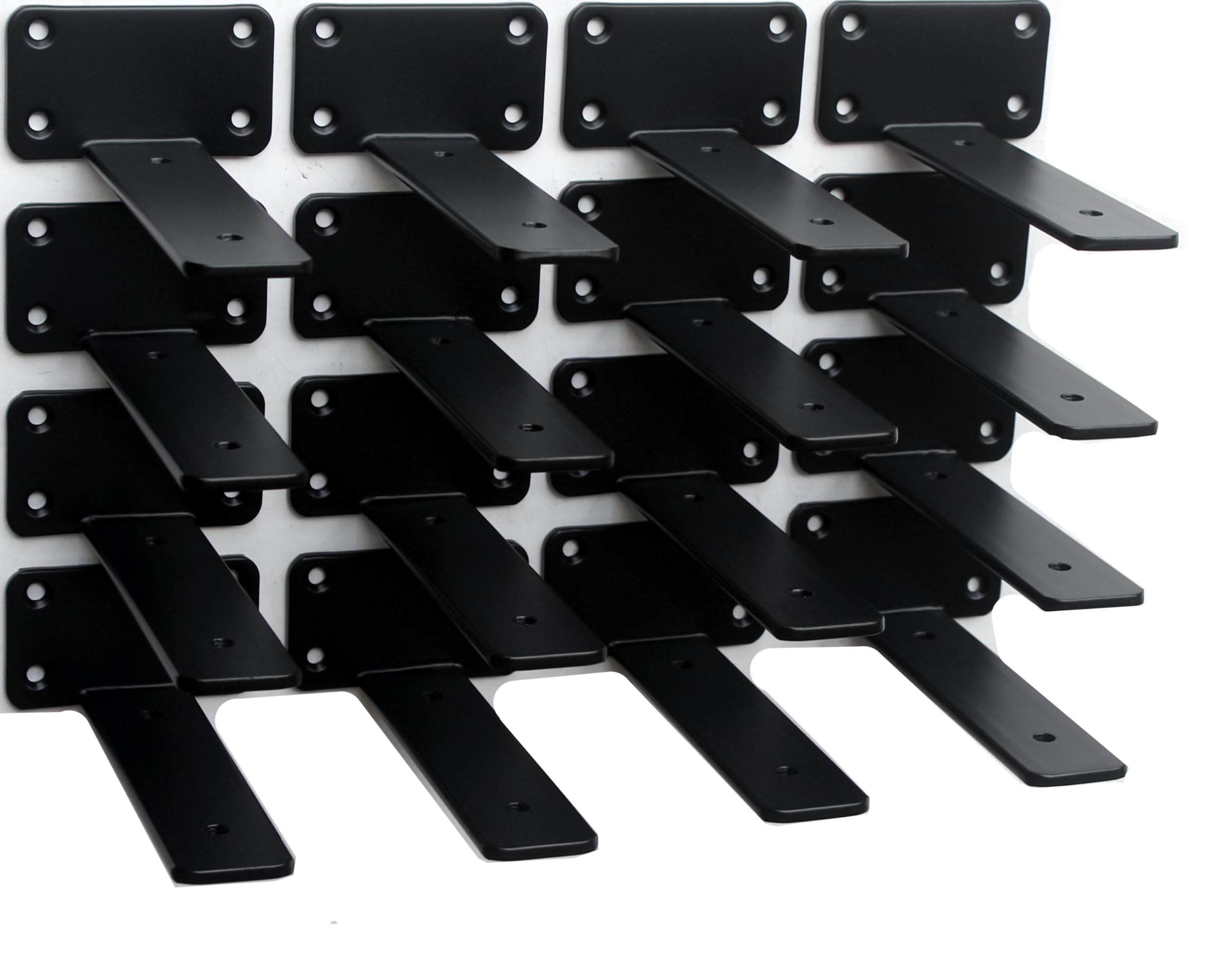 Hidden L Floating Shelf Brackets 1/5-Inch Thick Iron