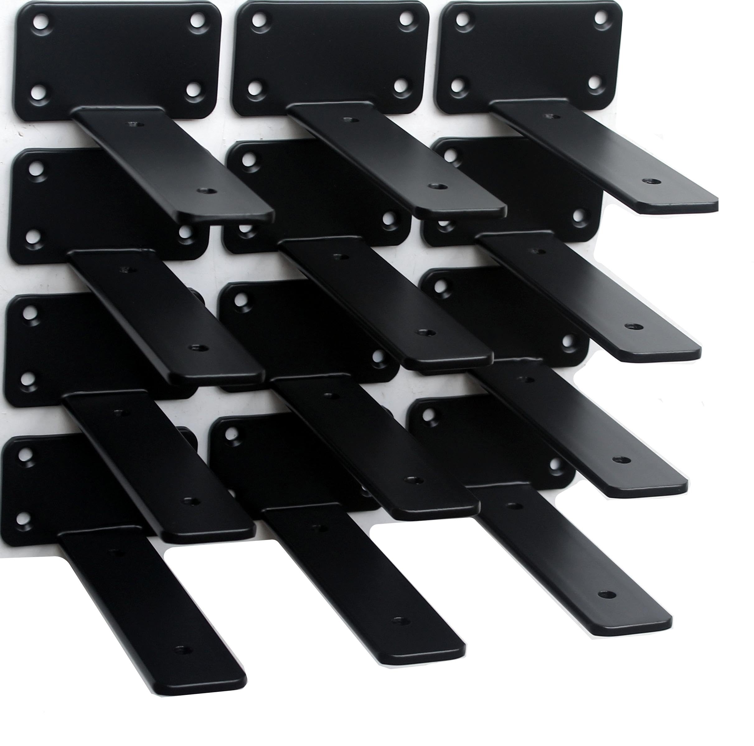 Hidden L Floating Shelf Brackets 1/5-Inch Thick Iron