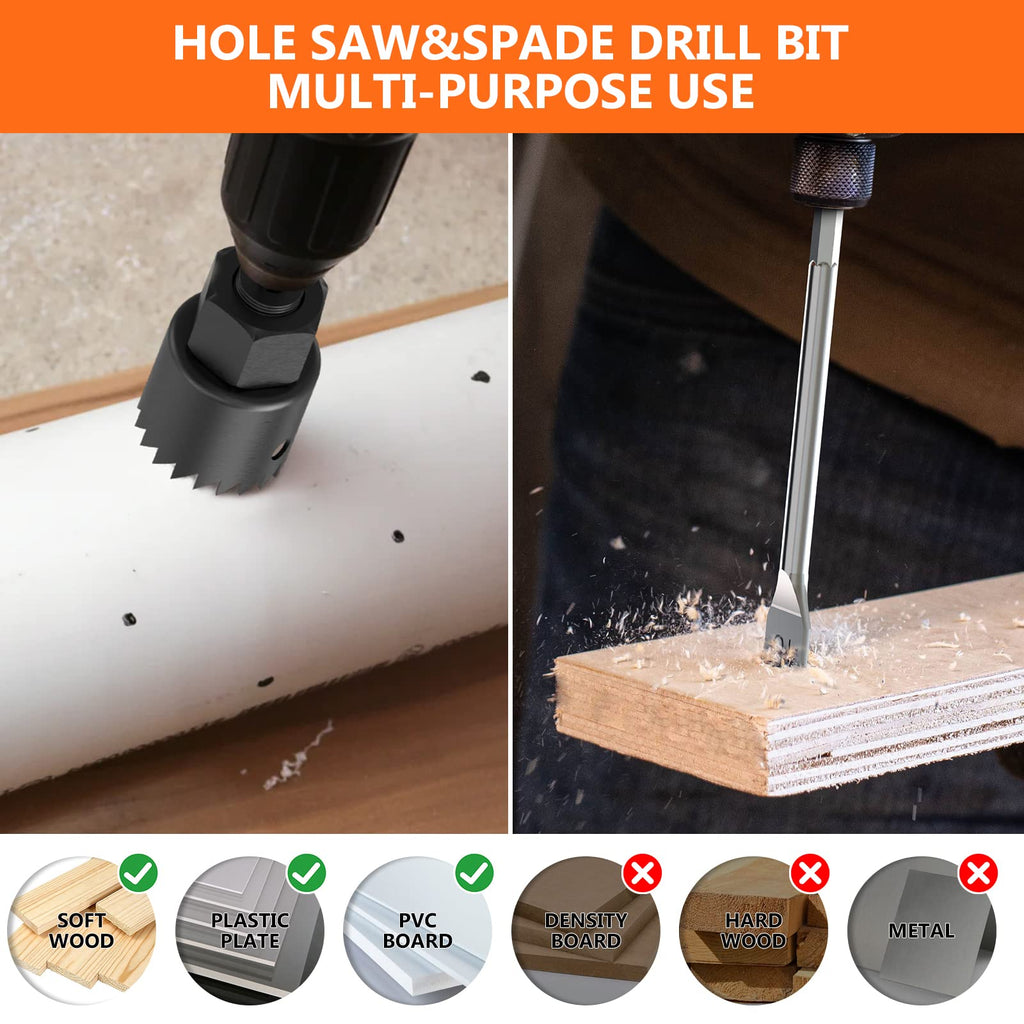 ENERTWIST Drill and Screwdriver Bit Set with Carry Case
