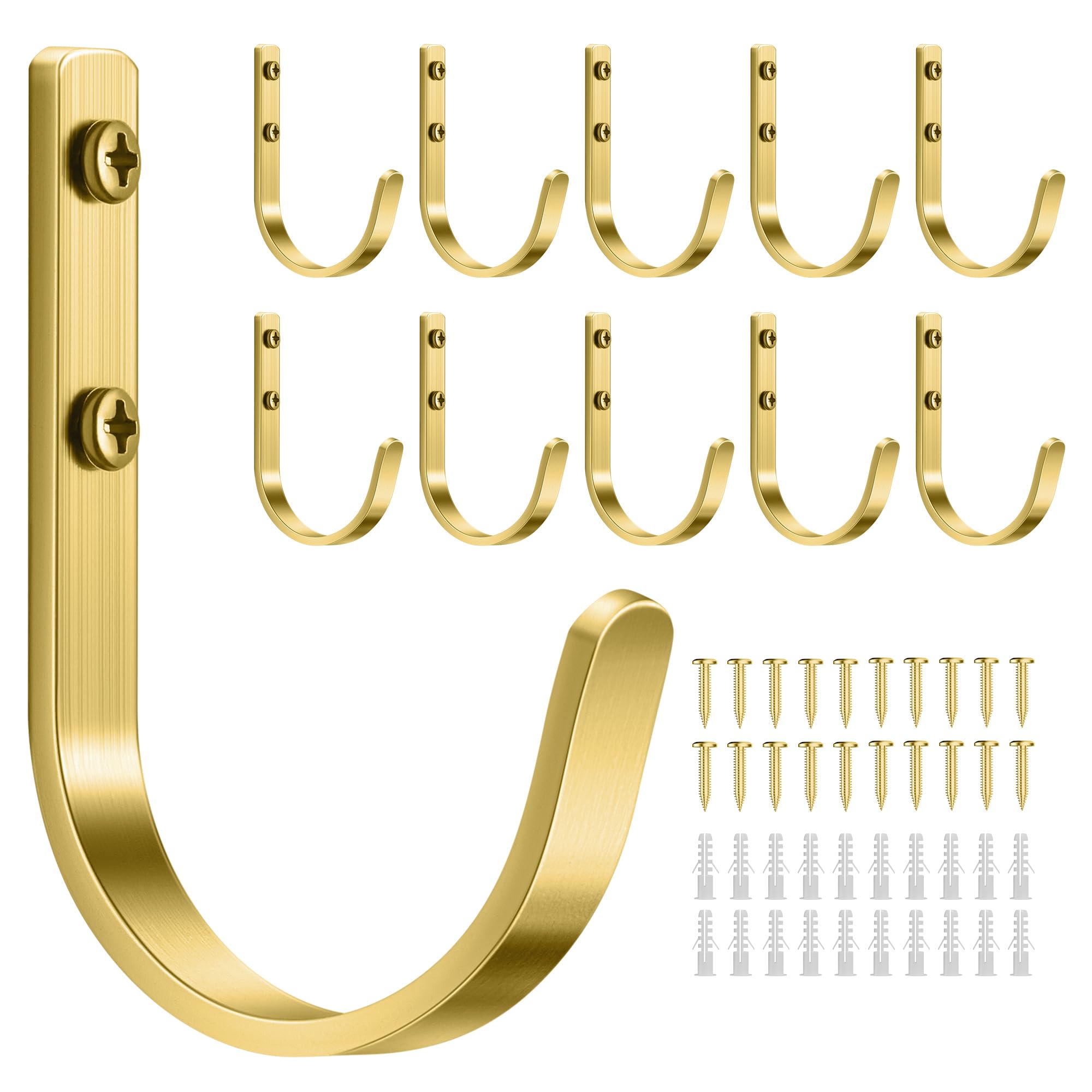 Josmimic 22 lb Metal Wall Hooks for Towels and Coats