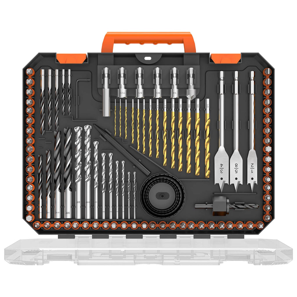 ENERTWIST Drill and Driver Bit Set with Tough Case