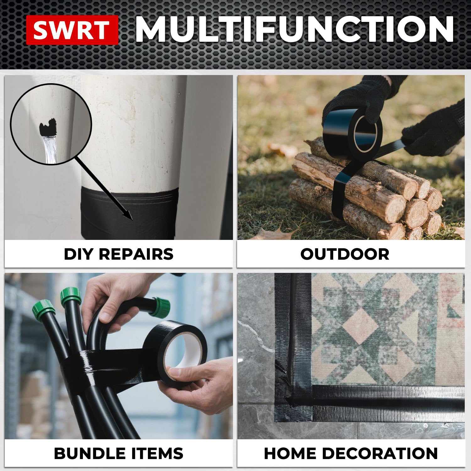 SWRT 2Pack Duct Tape White Heavy Duty - 9 Mil White Duct Tape Strong Adhesive, 2 in x 30 YD (Total 60YD)