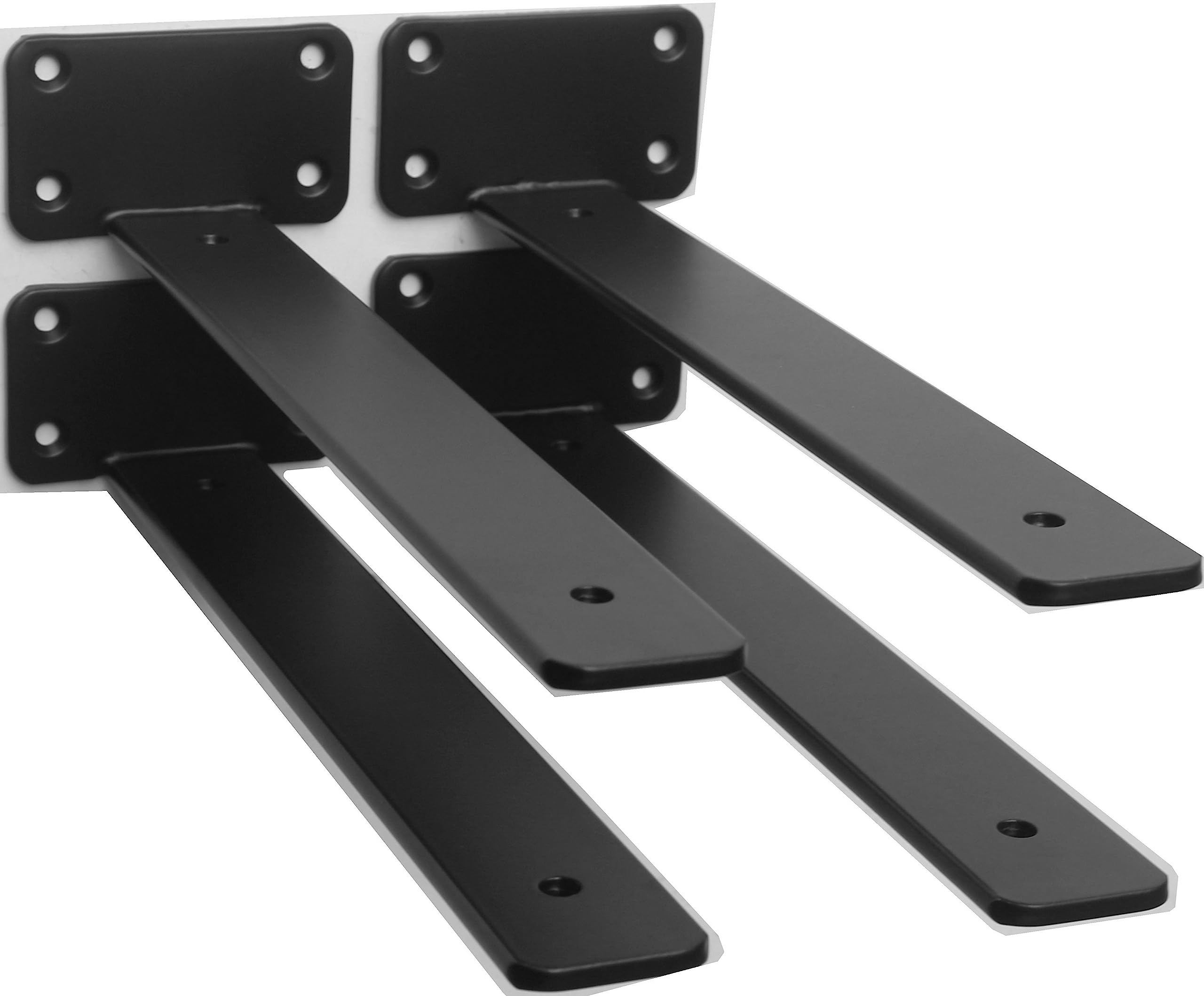 Hidden L Floating Shelf Brackets 1/5-Inch Thick Iron
