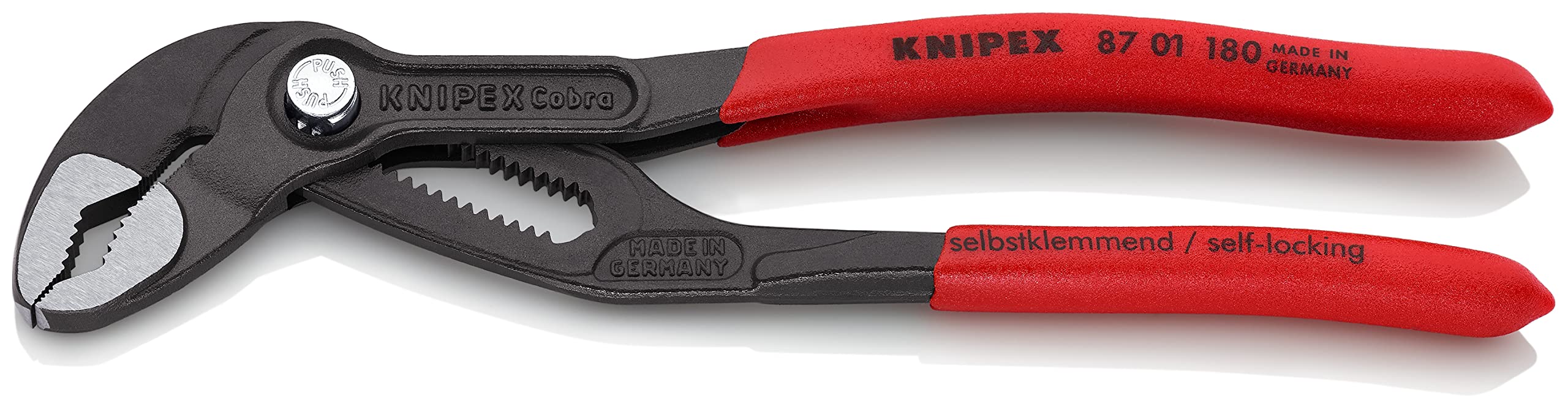 KNIPEX Tools Cobra Water Pump Pliers, 7 1/4 inch, red