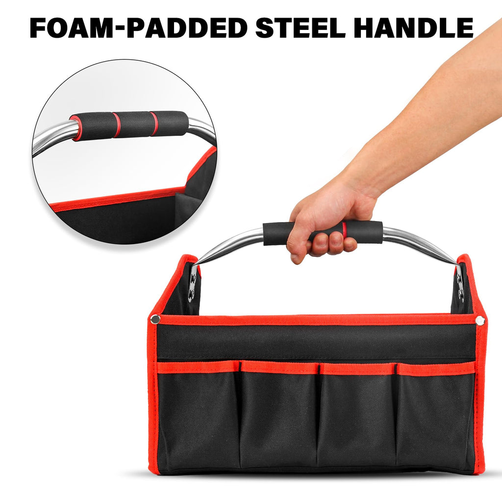 HAUTMEC Tool Bag, Open Top Tool Tote Bag