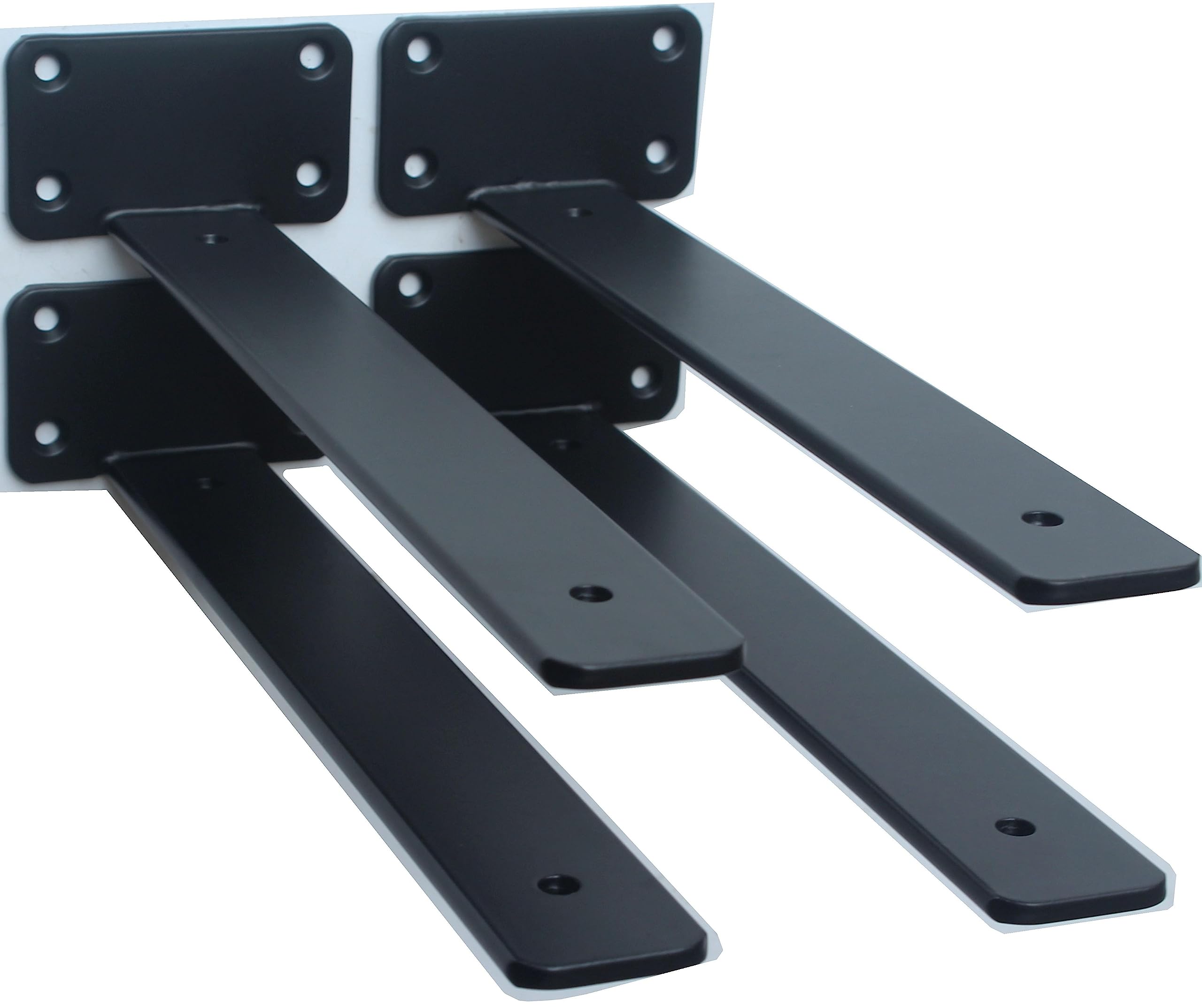 Hidden L Floating Shelf Brackets 1/5-Inch Thick Iron
