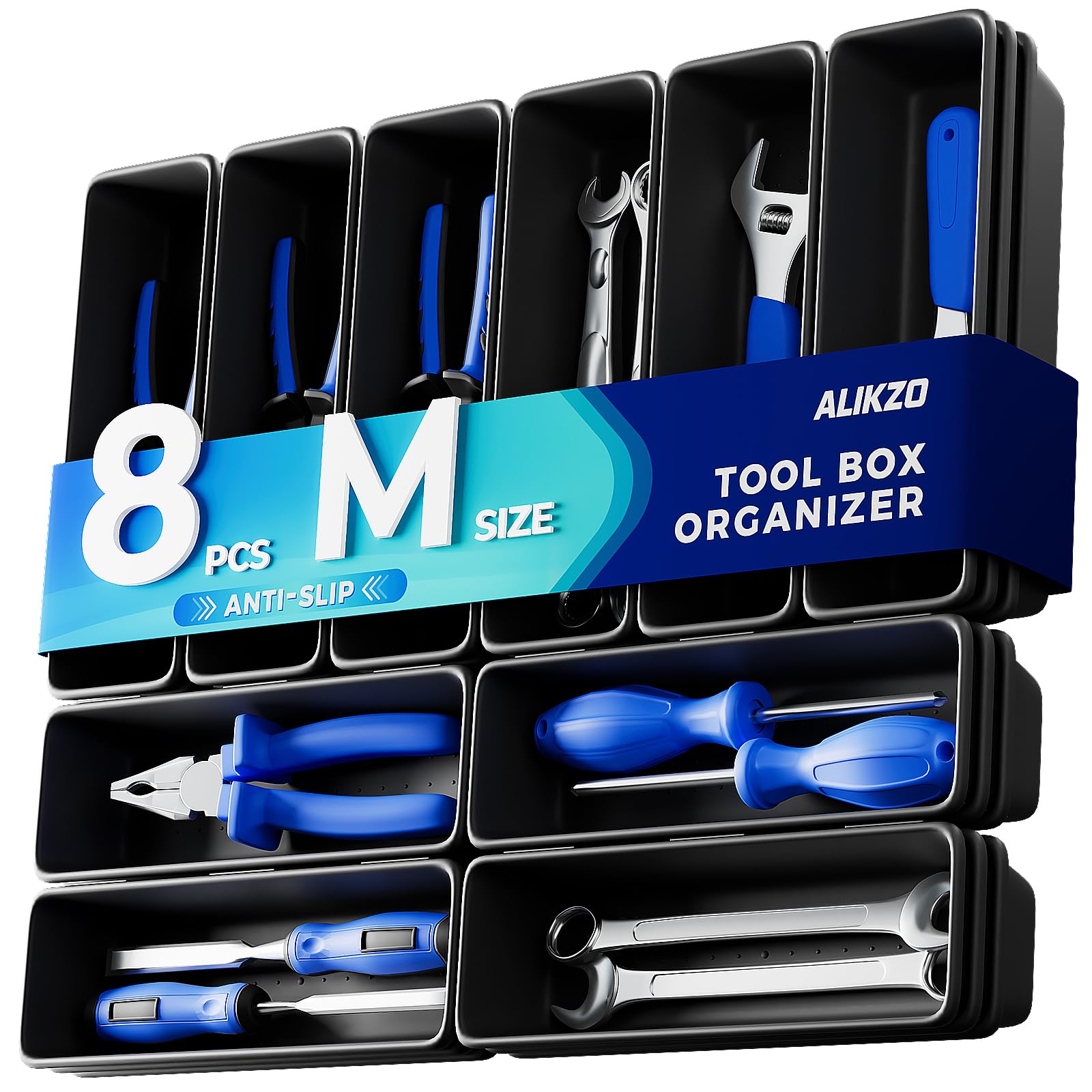 70-Piece Tool Box Organizer Tray and Drawer Bin Set