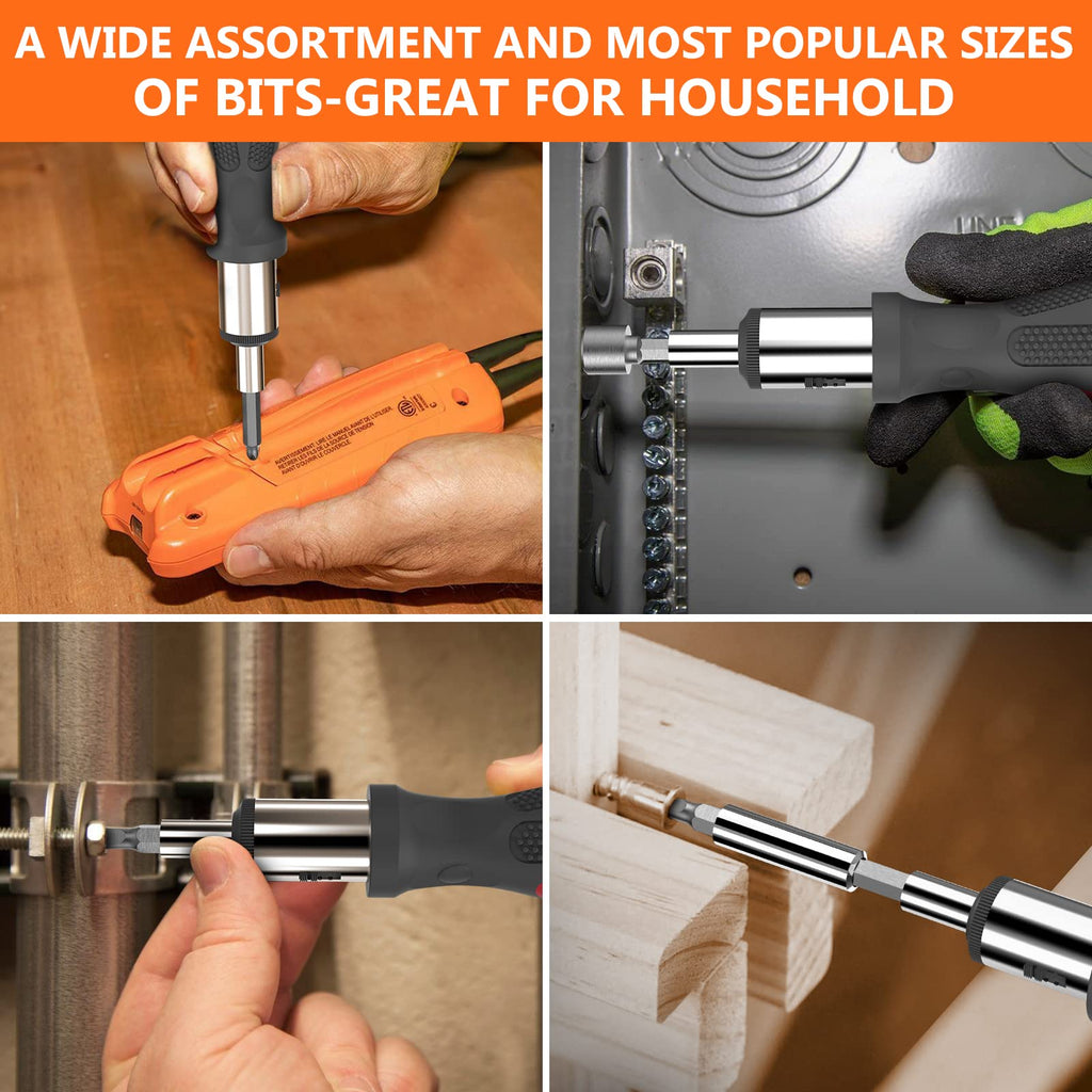 ENERTWIST Drill and Screwdriver Bit Set with Carry Case