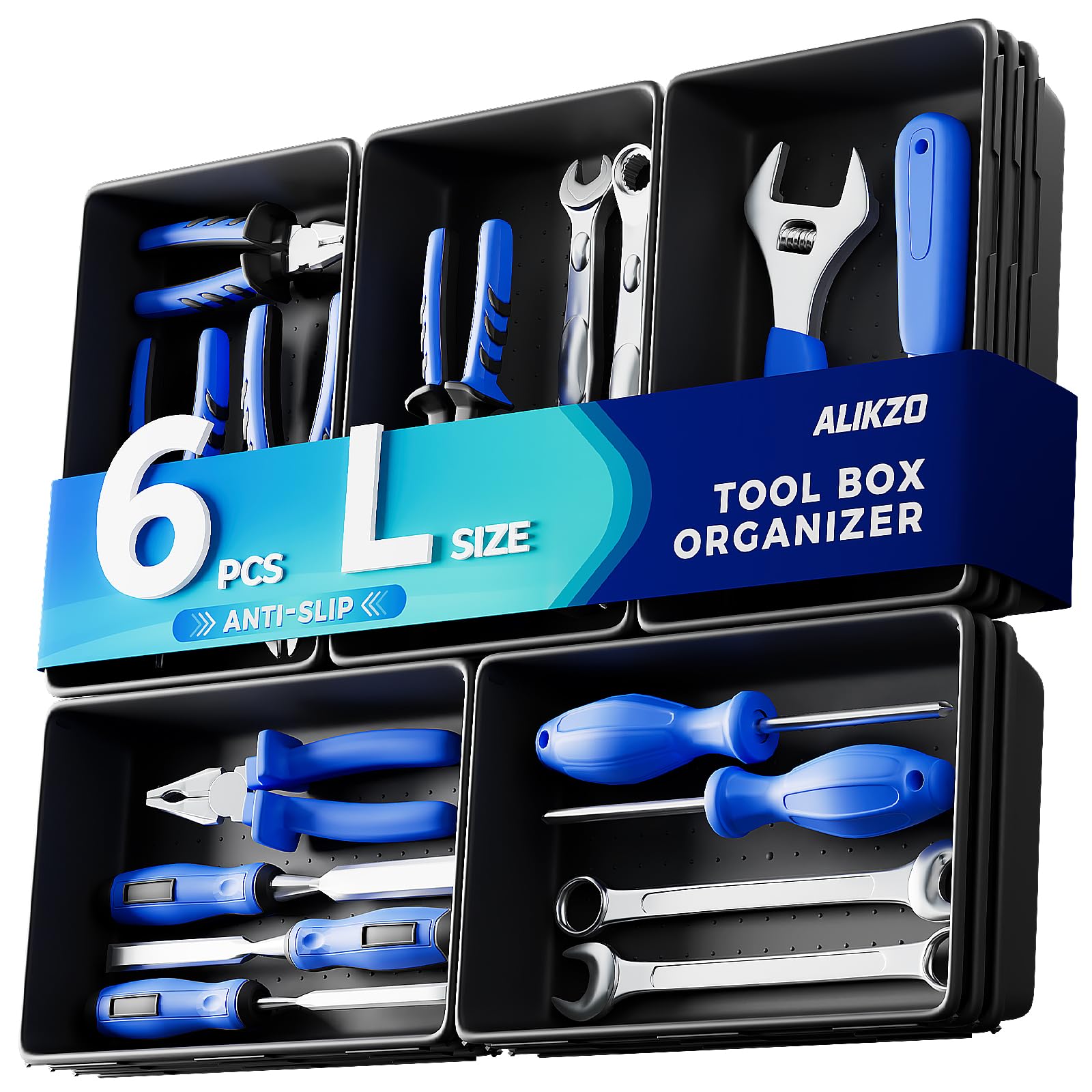 70-Piece Tool Box Organizer Tray and Drawer Bin Set