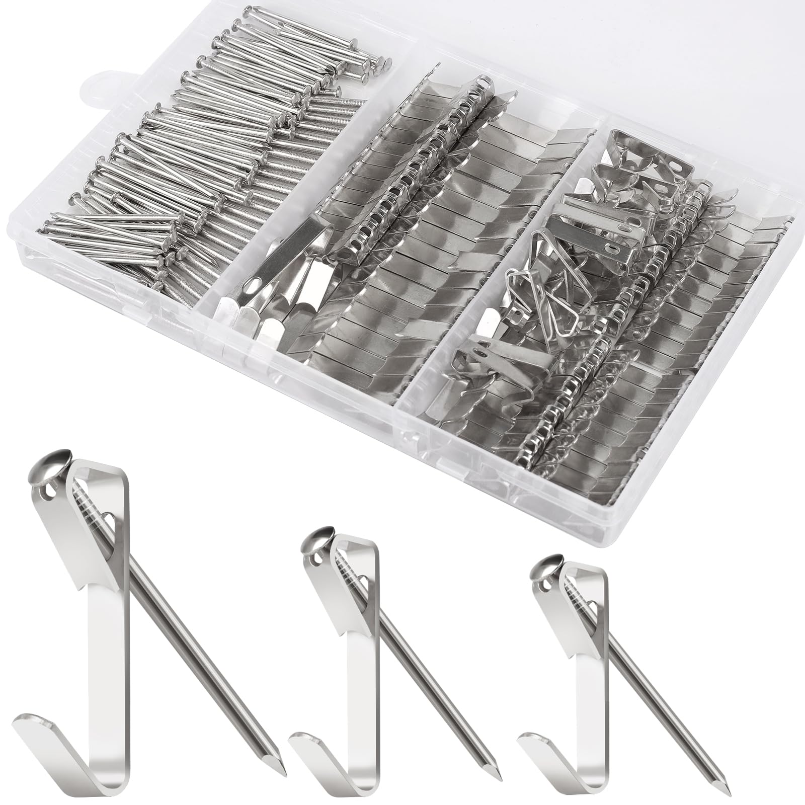 Picture Hanging Kit with 10-100 lb Wall Hooks