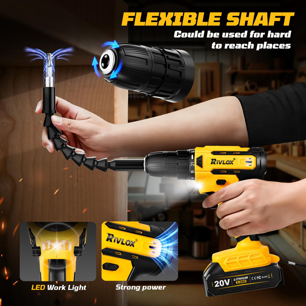 Cordless Drill Set,Electric Power Drill Cordless,Power Drill Drivers