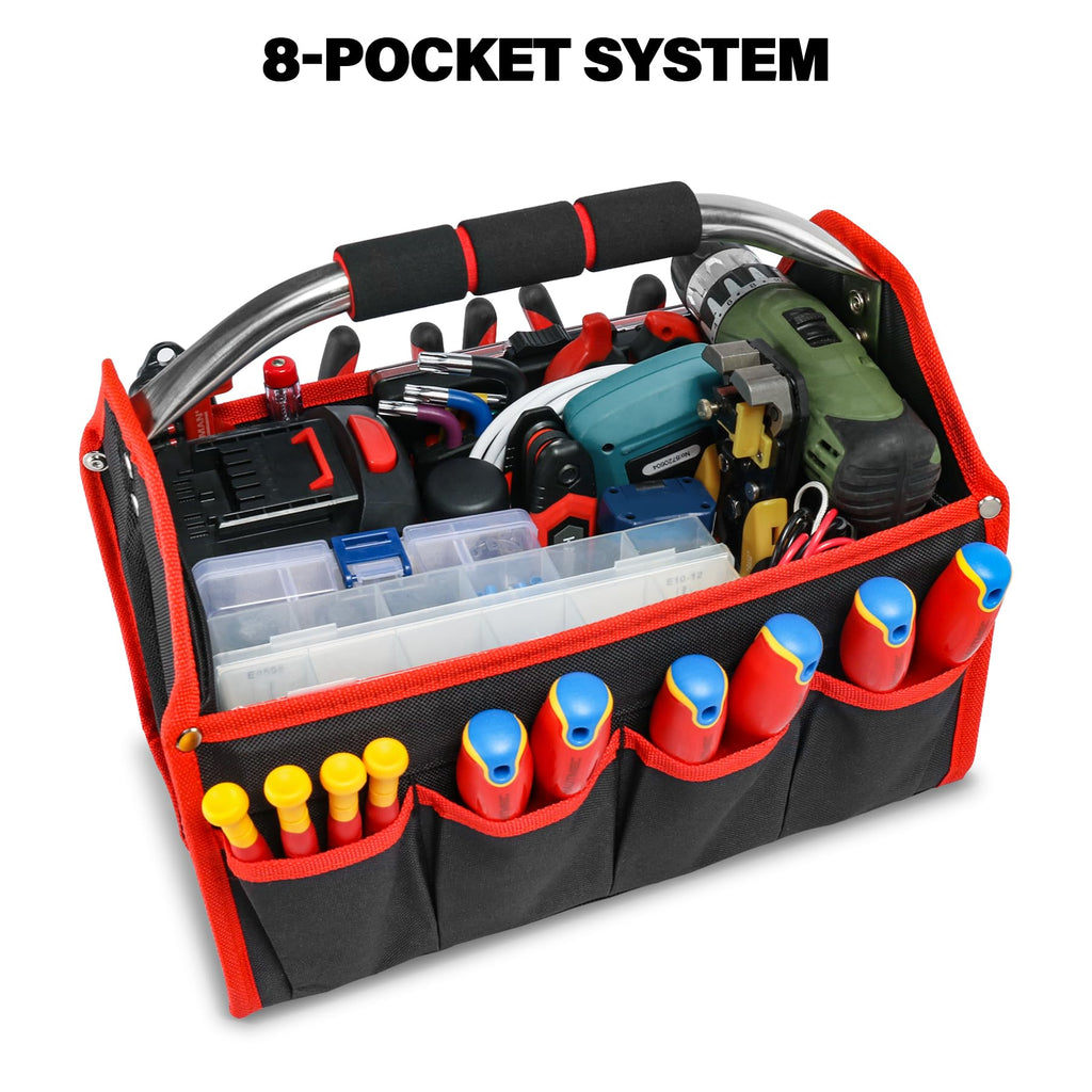 HAUTMEC Tool Bag, Open Top Tool Tote Bag