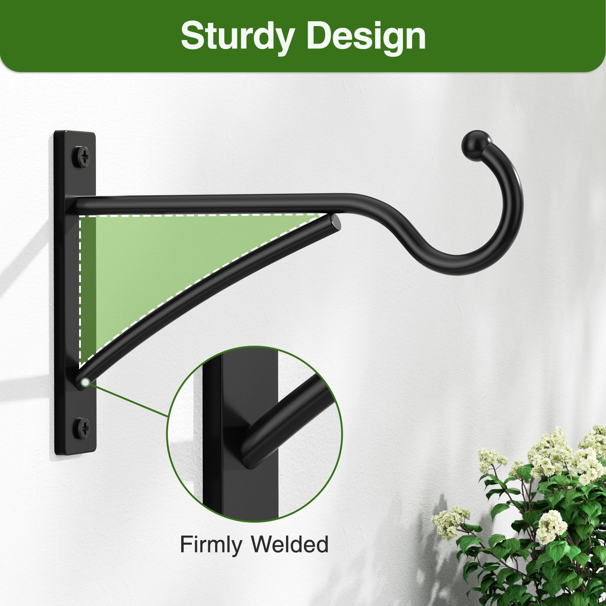 saffruff Outdoor Plant Hanging Hooks for Wall