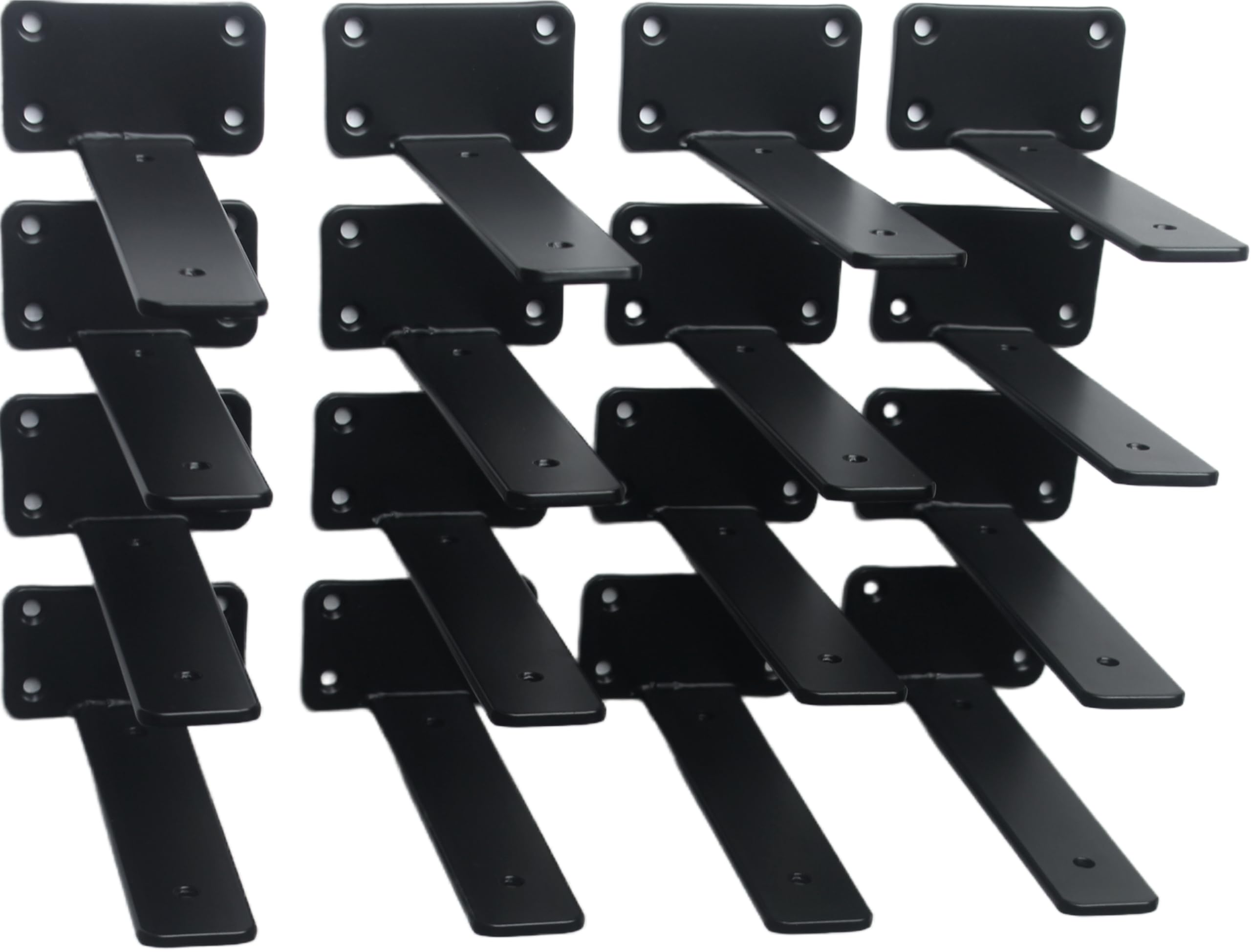 Hidden L Floating Shelf Brackets 1/5-Inch Thick Iron