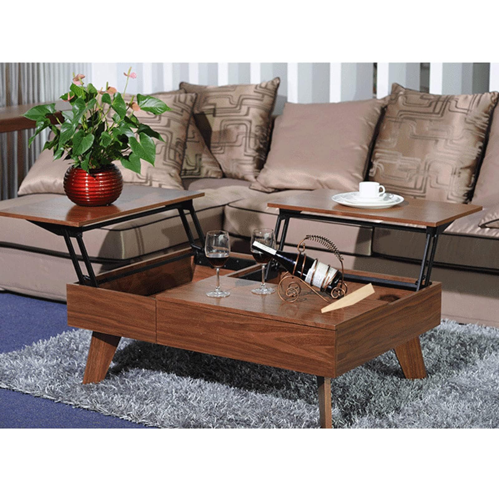 Folding Lift Coffee, Furniture Mechanism Hinge Spring, Width Adjustment Range 18.3-32 Inch, Hardware Fitting, for Coffee Tables, Workbenches, Accessory Tables
