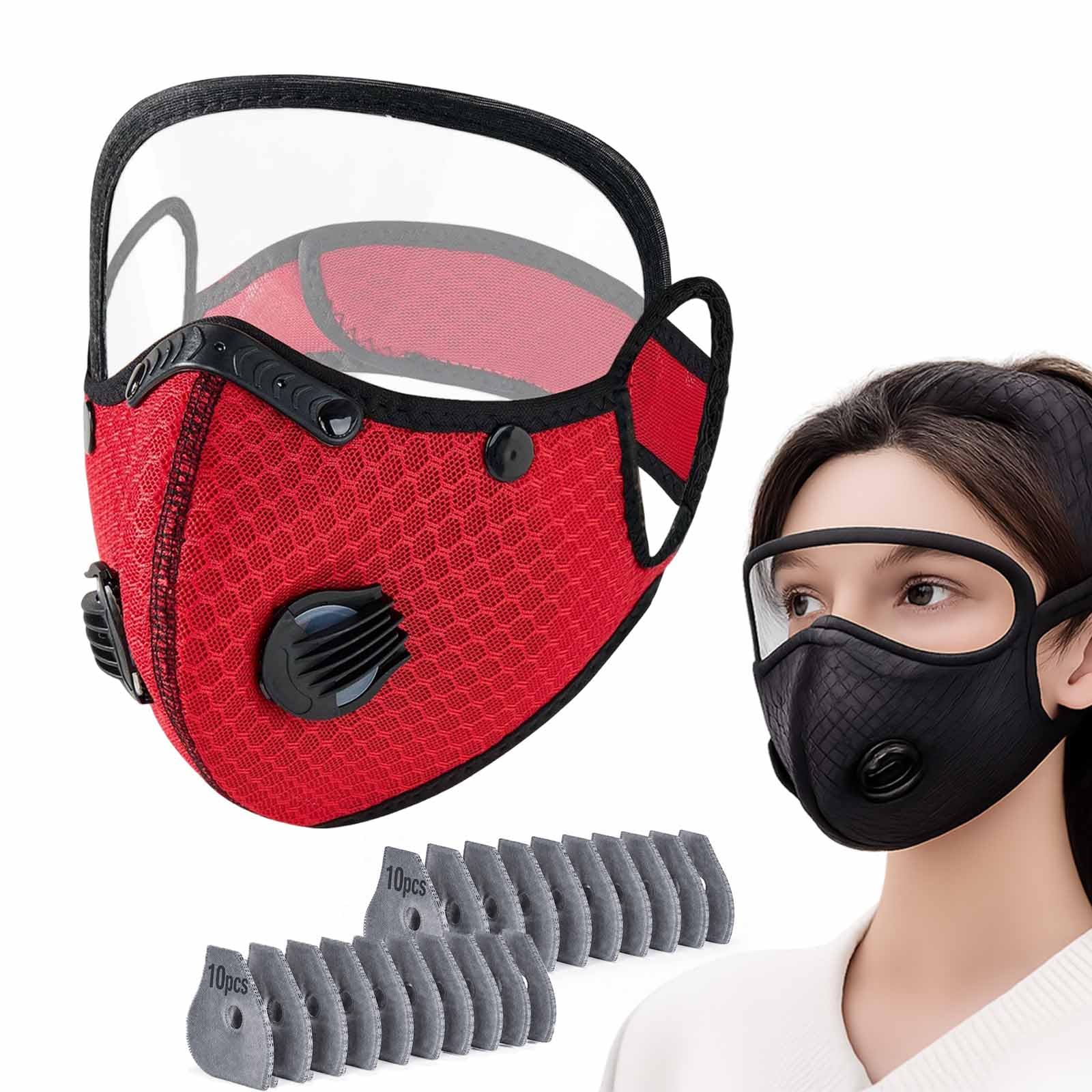 NGCME Reusable Carbon Filter Dust Mask with Eye Protection